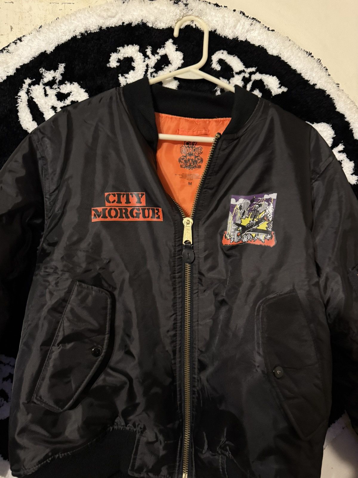 City Morgue City Morgue Dead On Arrival Bomb Squadron Bomber Jacket Size US M / EU 48-50 / 2 - 2 Thumbnail