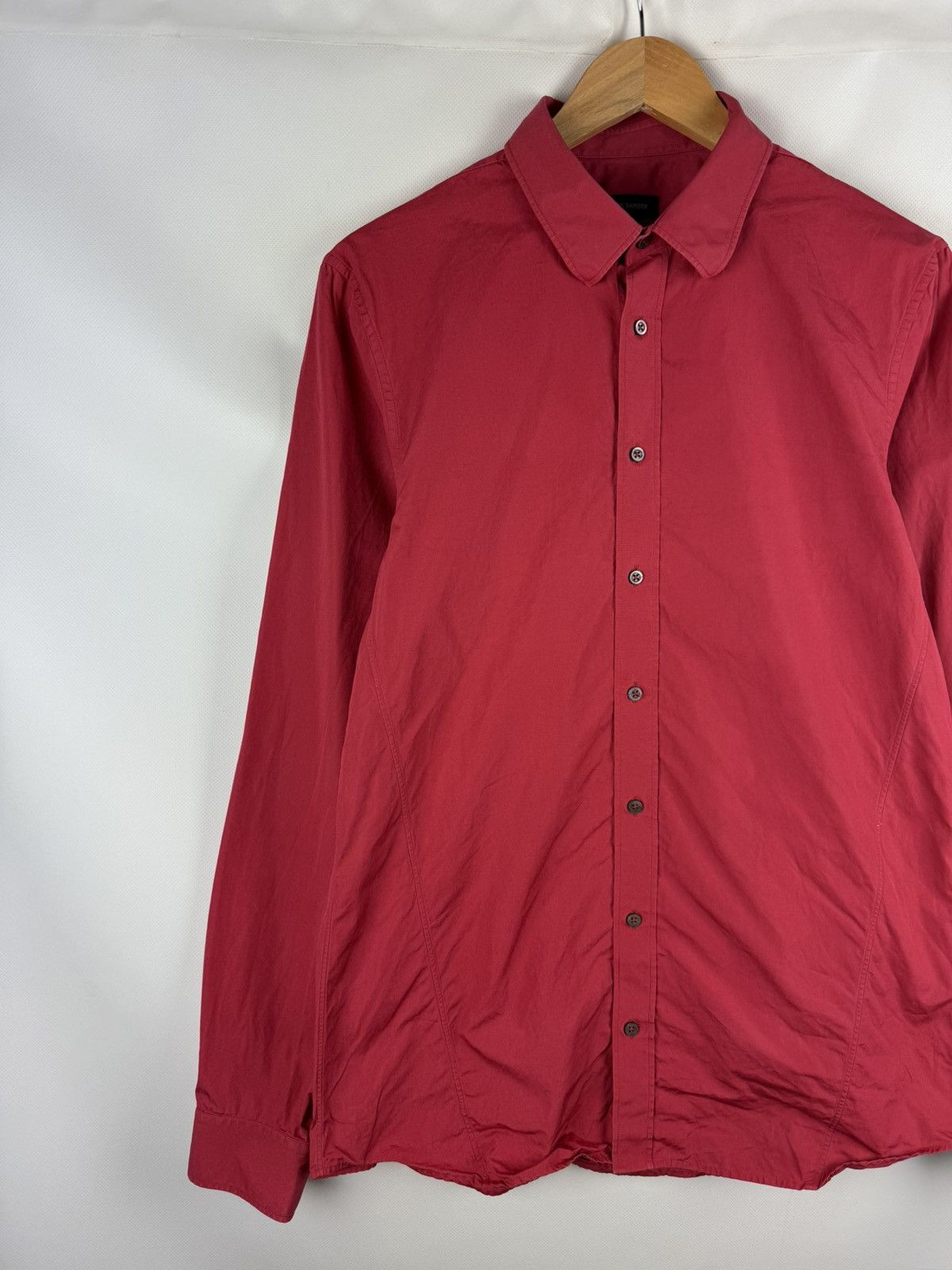 Jil Sander Jil Sander Men’s Long Sleeve Classic Cotton Button Up Shirt Size US M / EU 48-50 / 2 - 2 Thumbnail