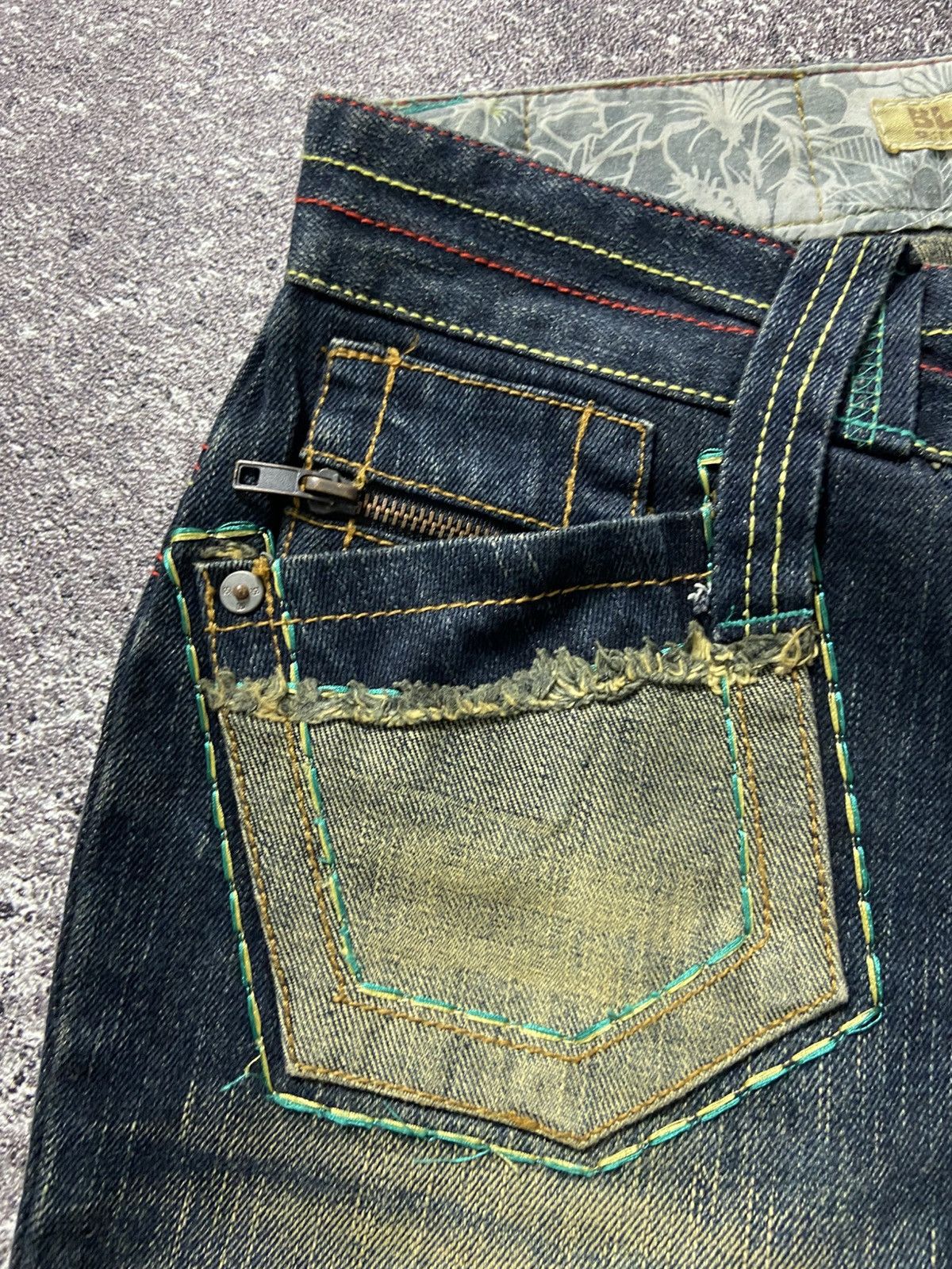 Japanese Brand Blue moon blue floral denim Size 28" / US 6 / IT 42 - 3 Thumbnail