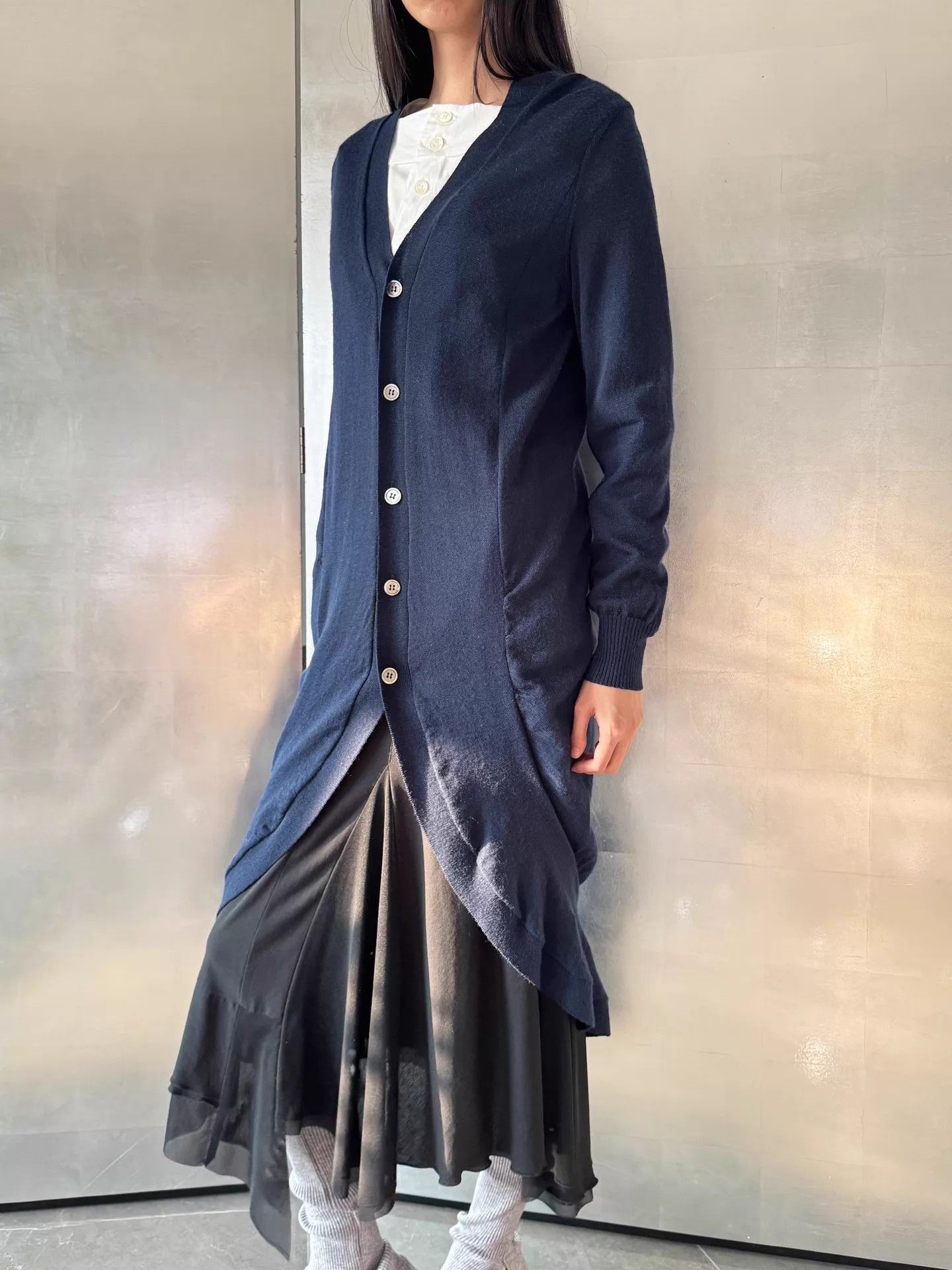 Junya Watanabe Junya Watanabe Stretch Knit Mermaid Hem Robe Coat Size S / US 4 / IT 40 - 8 Thumbnail
