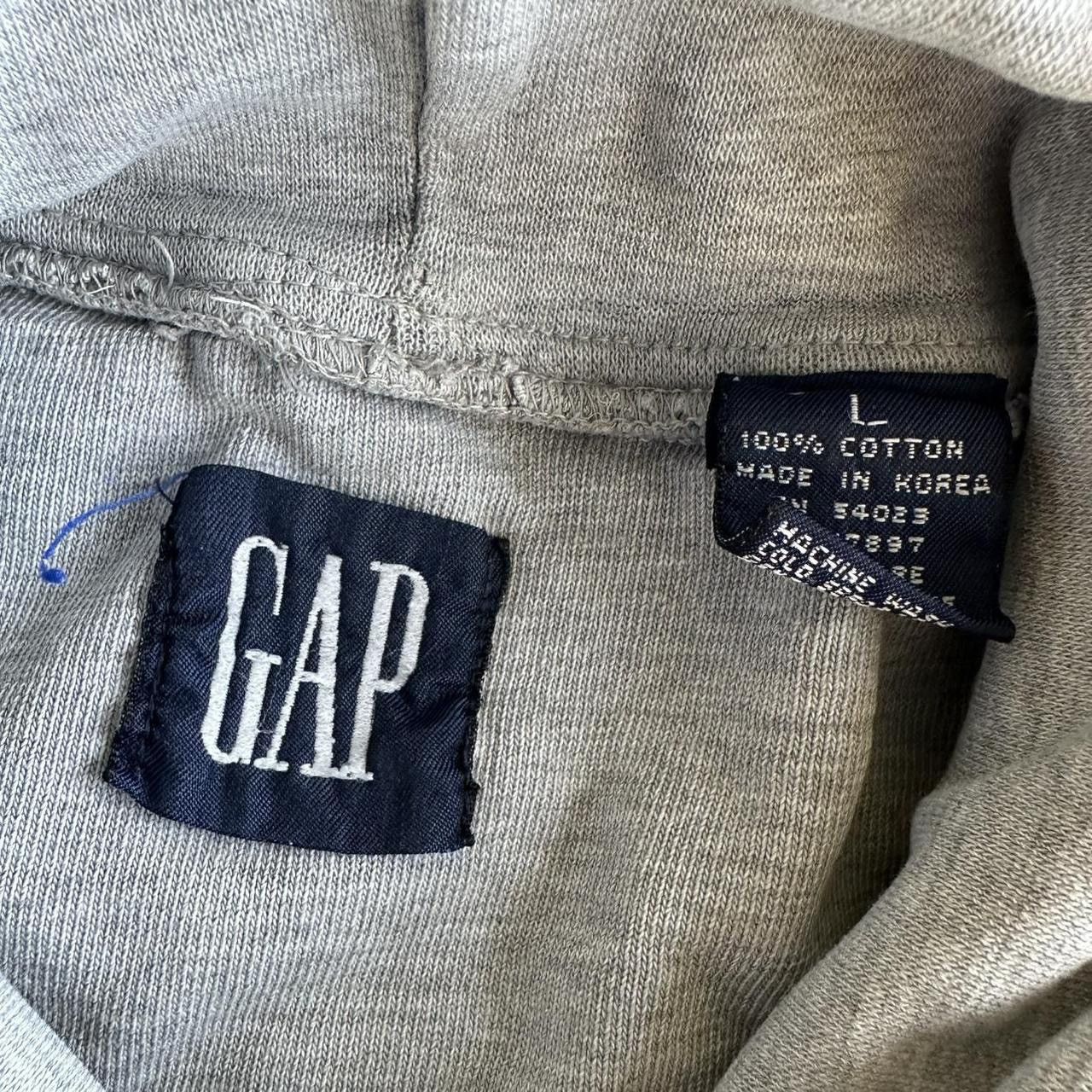Gap Vintage Gap Turtleneck Shirt Mens L Gray Cotton Distressed Size US L / EU 52-54 / 3 - 6 Thumbnail