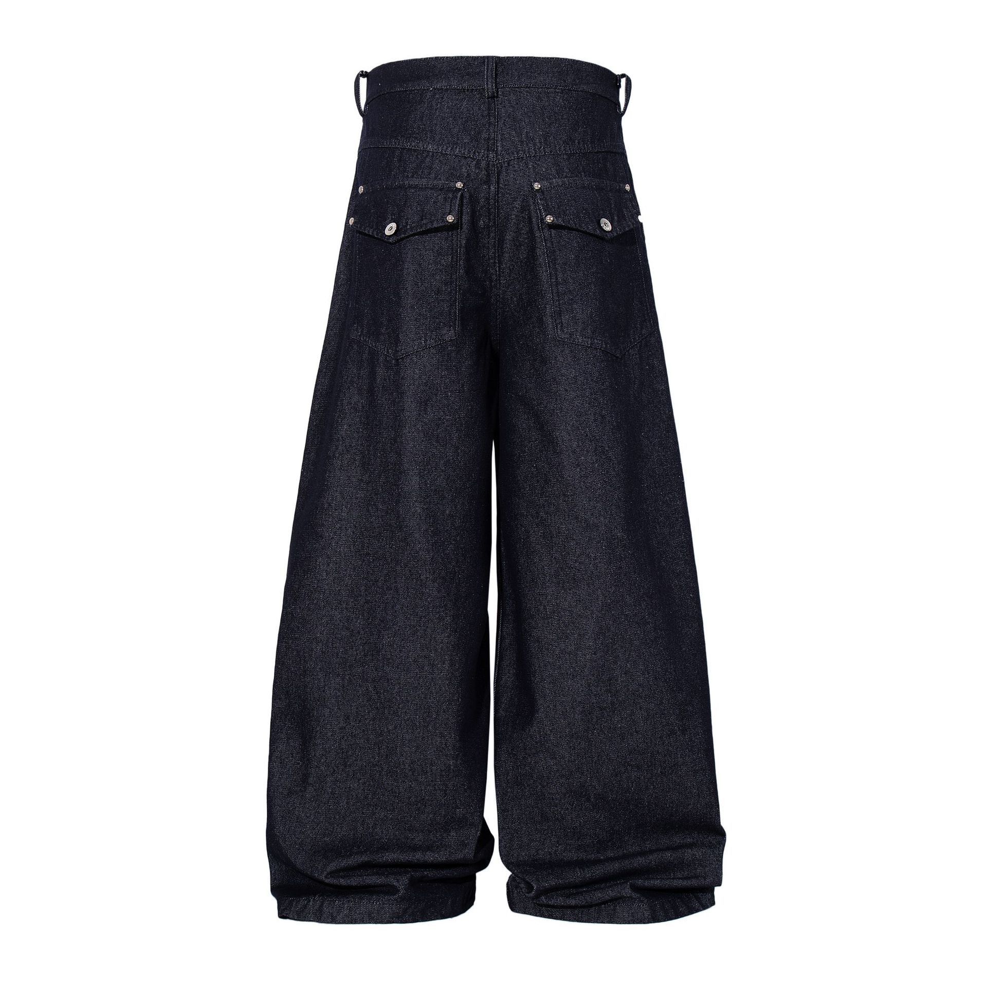 Jean Xz loose baggy flared Balenciaga offwhite style opium jeans Size US 36 / EU 52 - 4 Thumbnail