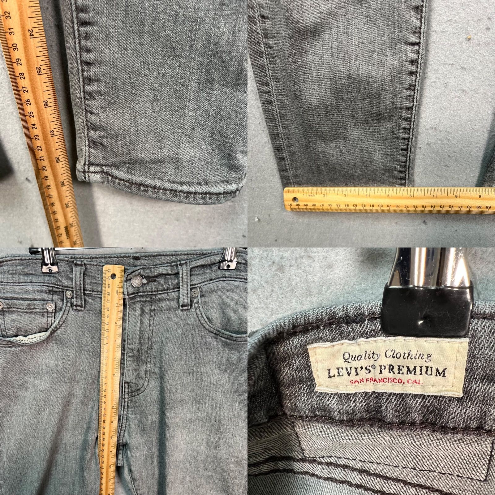 Levi's Levi's 510 Slim Jeans Mens 32x30 Denim Gray Wash - 5-Pocket Regular Fit Shirt? Size US 32 / EU 48 - 8 Thumbnail