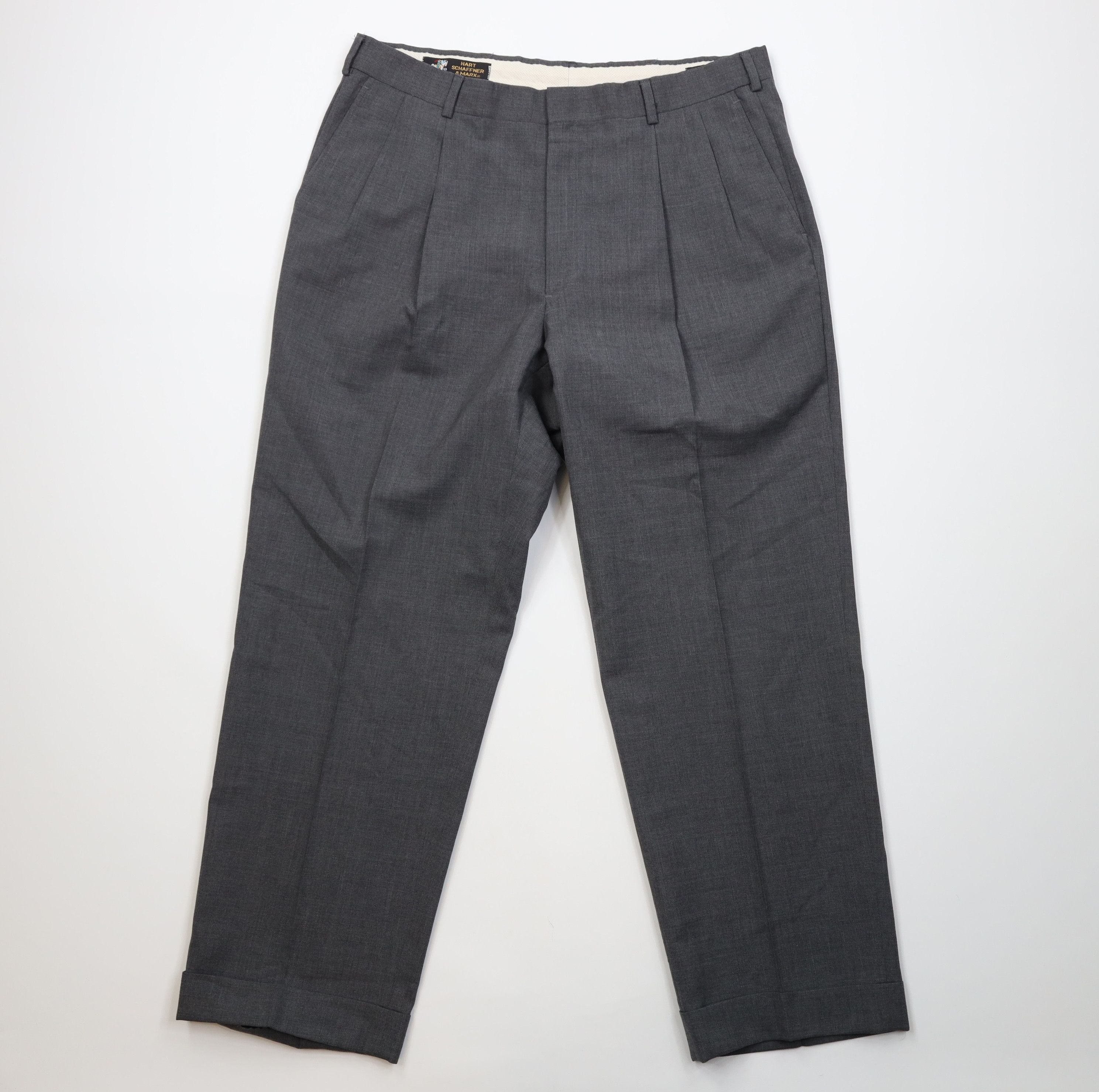 Vintage Vintage 90s Streetwear Pleated Wide Leg Chino Pants Gray USA Size US 36 / EU 52 - 1 Thumbnail