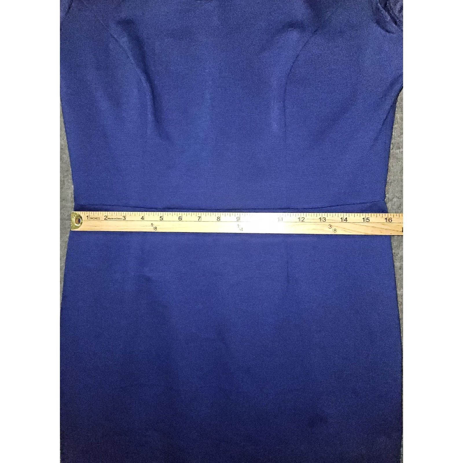 Banana Republic Banana Republic Sheath Dress Womens 10 Blue Sleeveless Lined Zip Keyhole Midi Dress Size L / US 10 / IT 46 - 4 Thumbnail