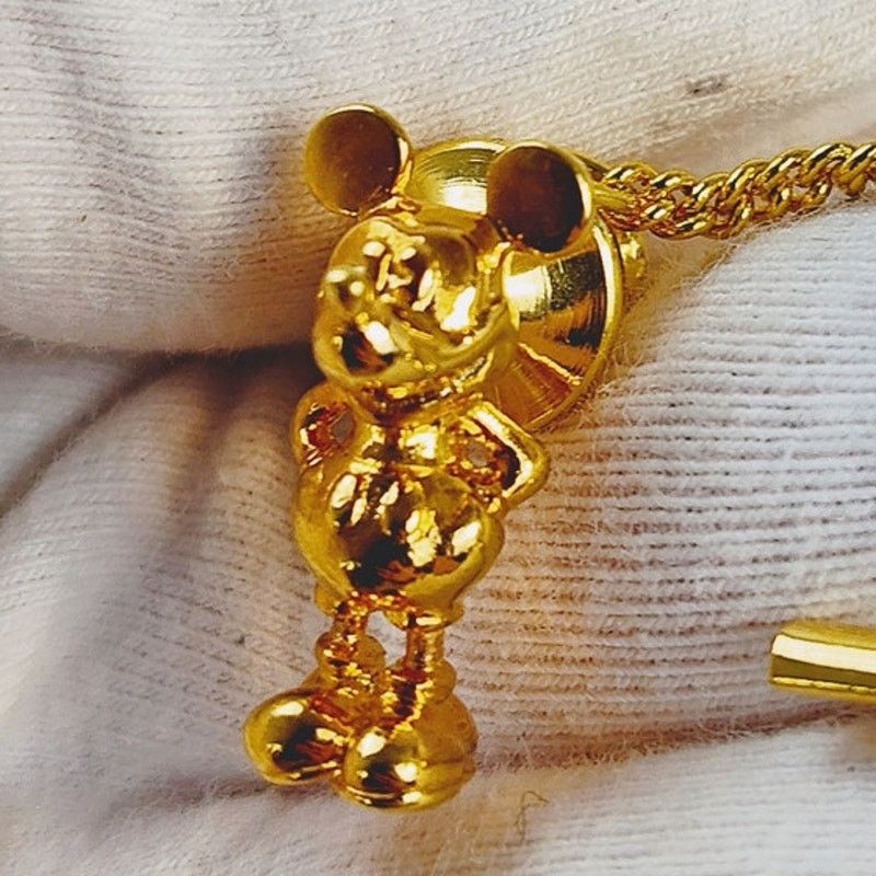 Disney Disney Mickey Mouse Tie Tack Pin Gold-Toned Men's 3D Rare Size ONE SIZE - 4 Thumbnail