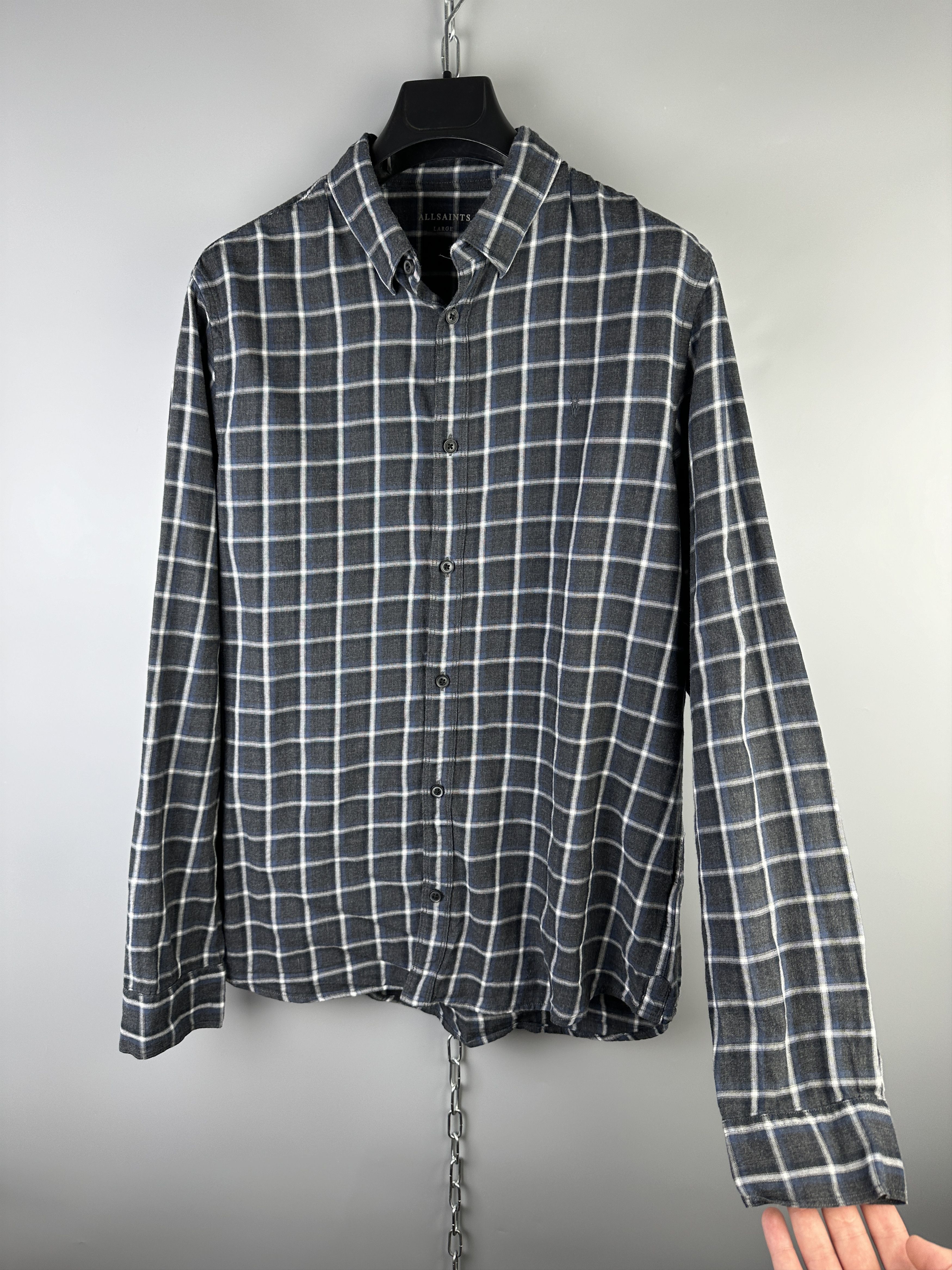 Allsaints Allsaints Check Long Sleeve Button Casual Shirt Size US L / EU 52-54 / 3 - 8 Thumbnail