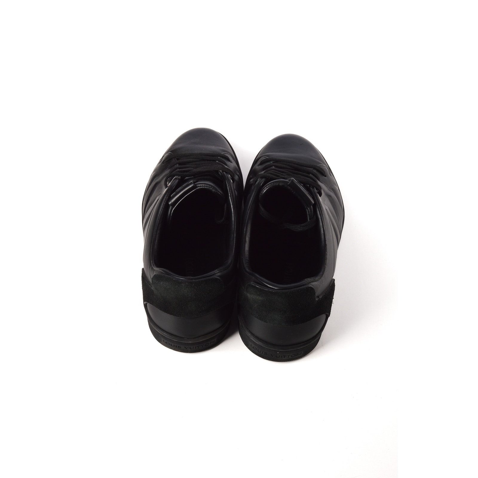 Louis Vuitton Louis Vuitton black leather sneakers Size US 5.5 / IT 35.5 - 5 Thumbnail