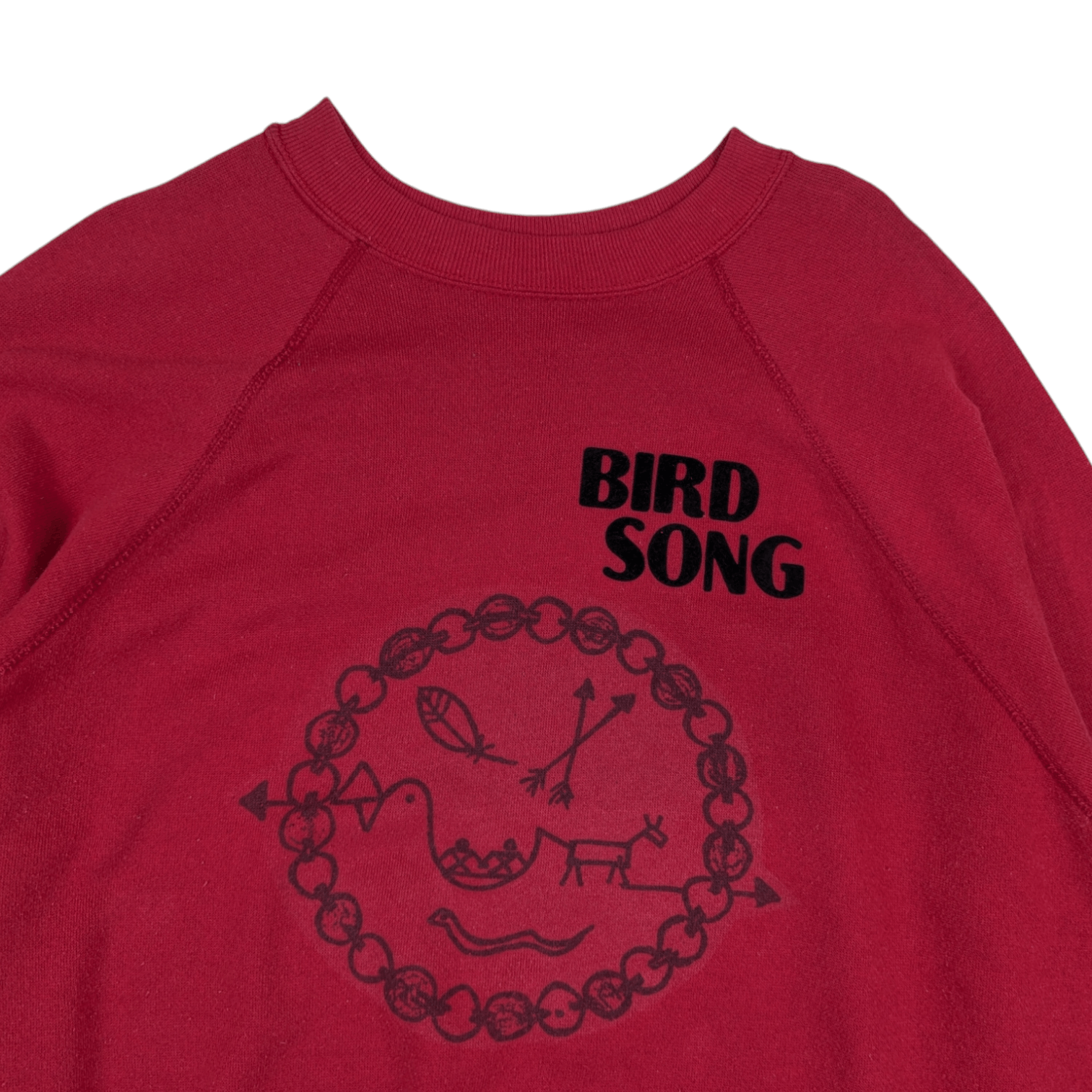 Tultex Vintage 90's FUGAWEE Indian Tribe Bird Song Sweatshirt Size US XL / EU 56 / 4 - 4 Thumbnail