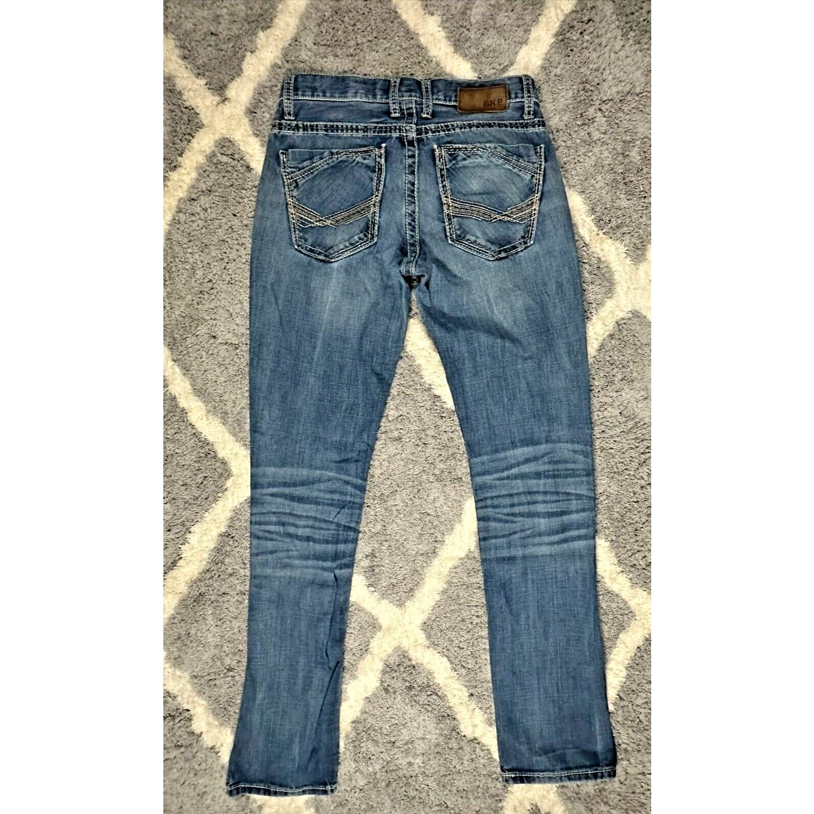 BKE Men's BKE Asher 30 Long Jeans Buckle Distressed Embroidered Size US 30 / EU 46 - 4 Thumbnail