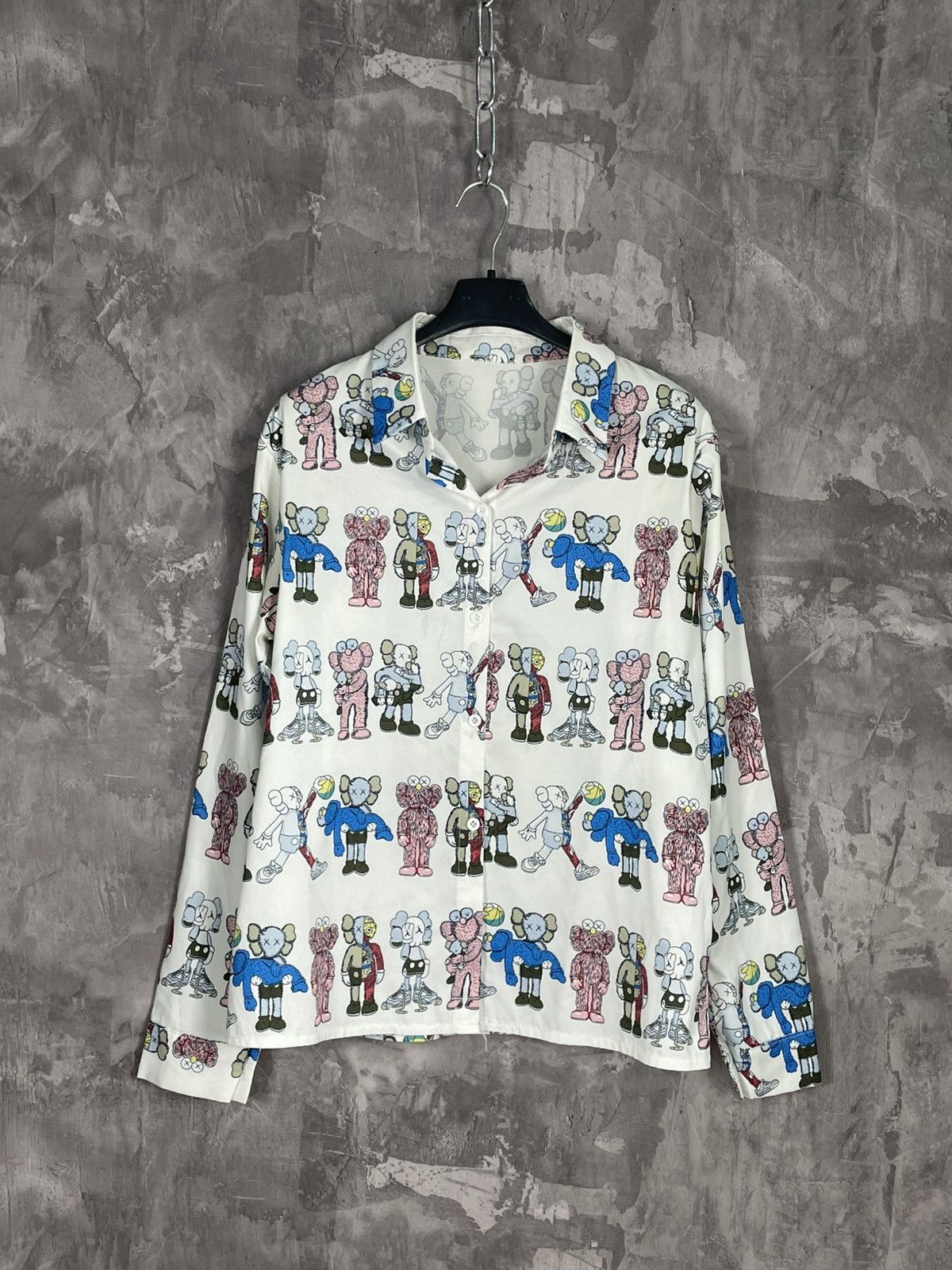 Hypebeast × Kaws VINTAGE MULTILOGO KAWS HYPEBEAST SHIRT BUTTON UP Size US M / EU 48-50 / 2 - 1 Thumbnail