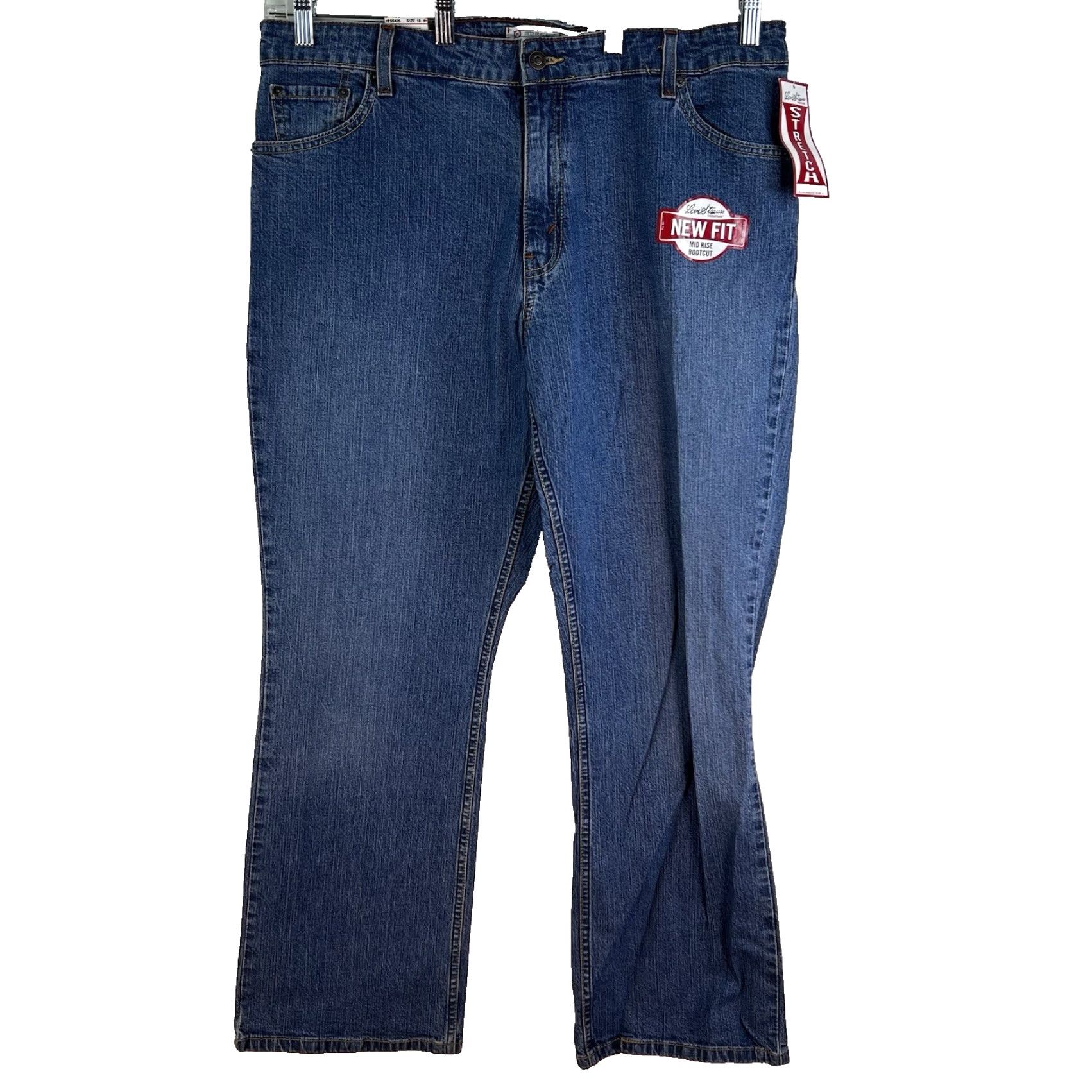 Levi's VINTAGE Levi's Signature Modern Boot Cut Jeans Women's 18 Blue Denim 40x32 NWT Size 40" / US 18 - 2 Thumbnail