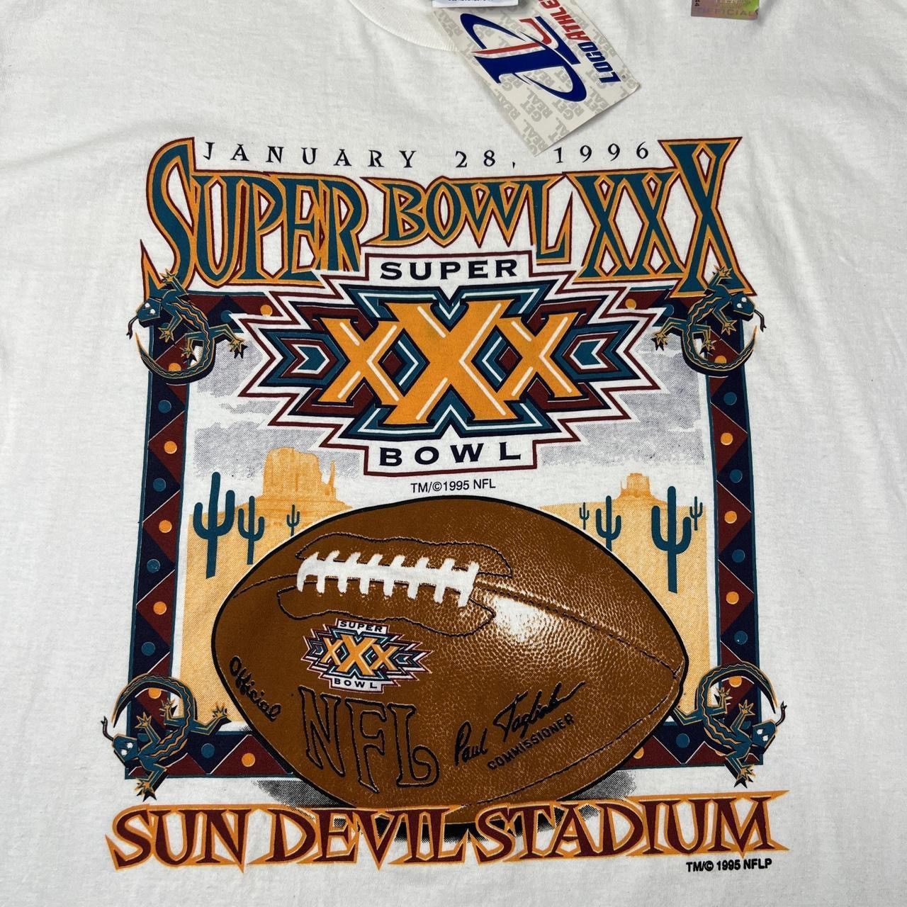 Logo Athletic × Vintage VTG DS 1995 Superbowl XXX T-shirt Cowboys vs. Steelers Size US L / EU 52-54 / 3 - 3 Thumbnail