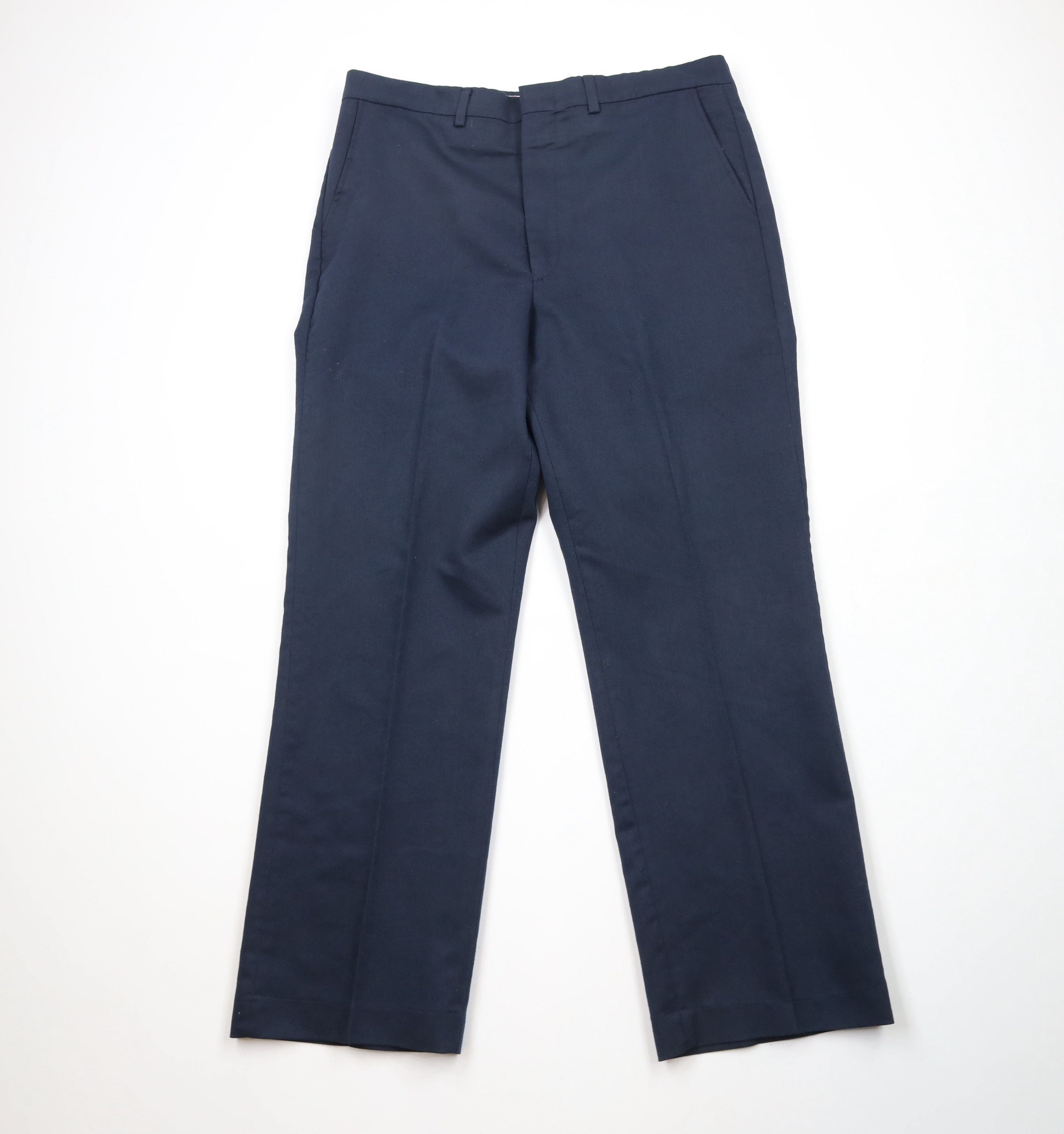 Vintage Vintage 70s Streetwear Flared Wide Leg Chino Pants Blue Size US 36 / EU 52 - 1 Thumbnail