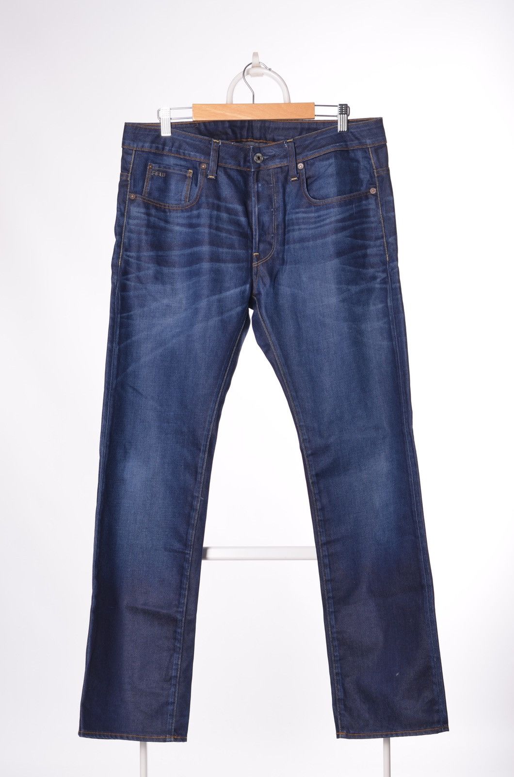 G-Star × Vintage G Star Raw 3301 Slim Mens Denim Pants Jeans Size US 34 / EU 50 - 3 Thumbnail
