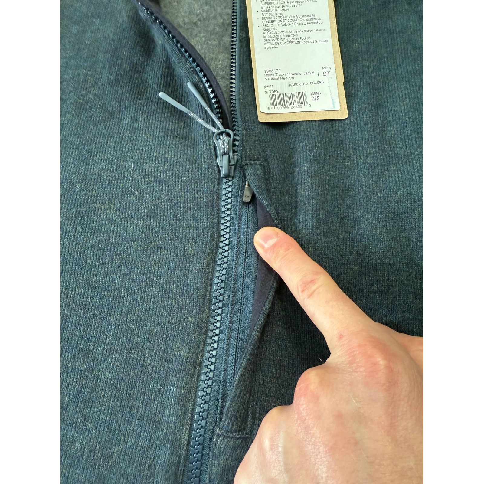Prana NWT prAna Mens Route Trucker Full Zip Sweater Jacket Blue Size US L / EU 52-54 / 3 - 6 Thumbnail