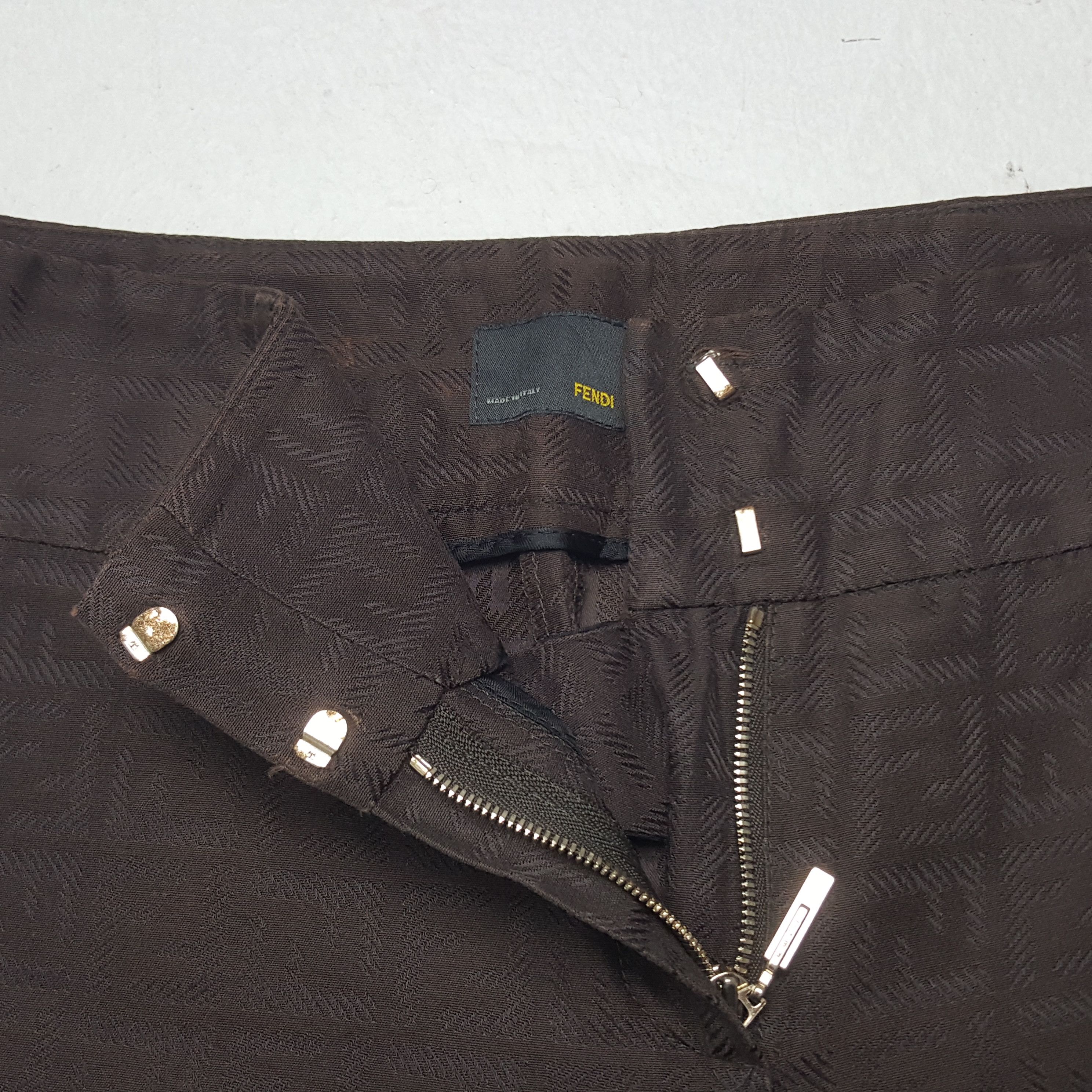 Fendi × Vintage Vintage Fendi Italian Designer Monogram Art Trousers Pants Size US 27 - 7 Thumbnail