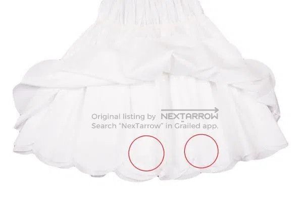 Comme des Garcons Comme des Garcons size M White Retro Design Skirt Size 25" / US 0 / IT 36 - 5 Thumbnail