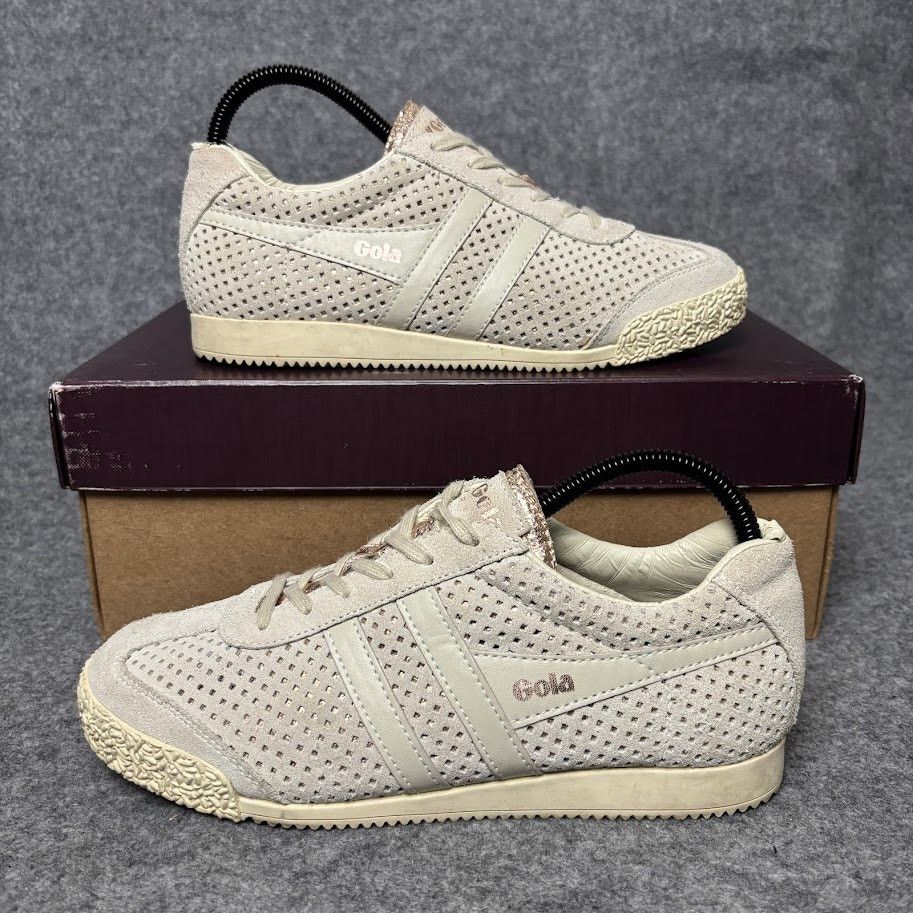 Gola Gola Harrier Gray Suede Perforated Trainer Sneakers Womens 8 Size US 8 / IT 38 - 1 Thumbnail