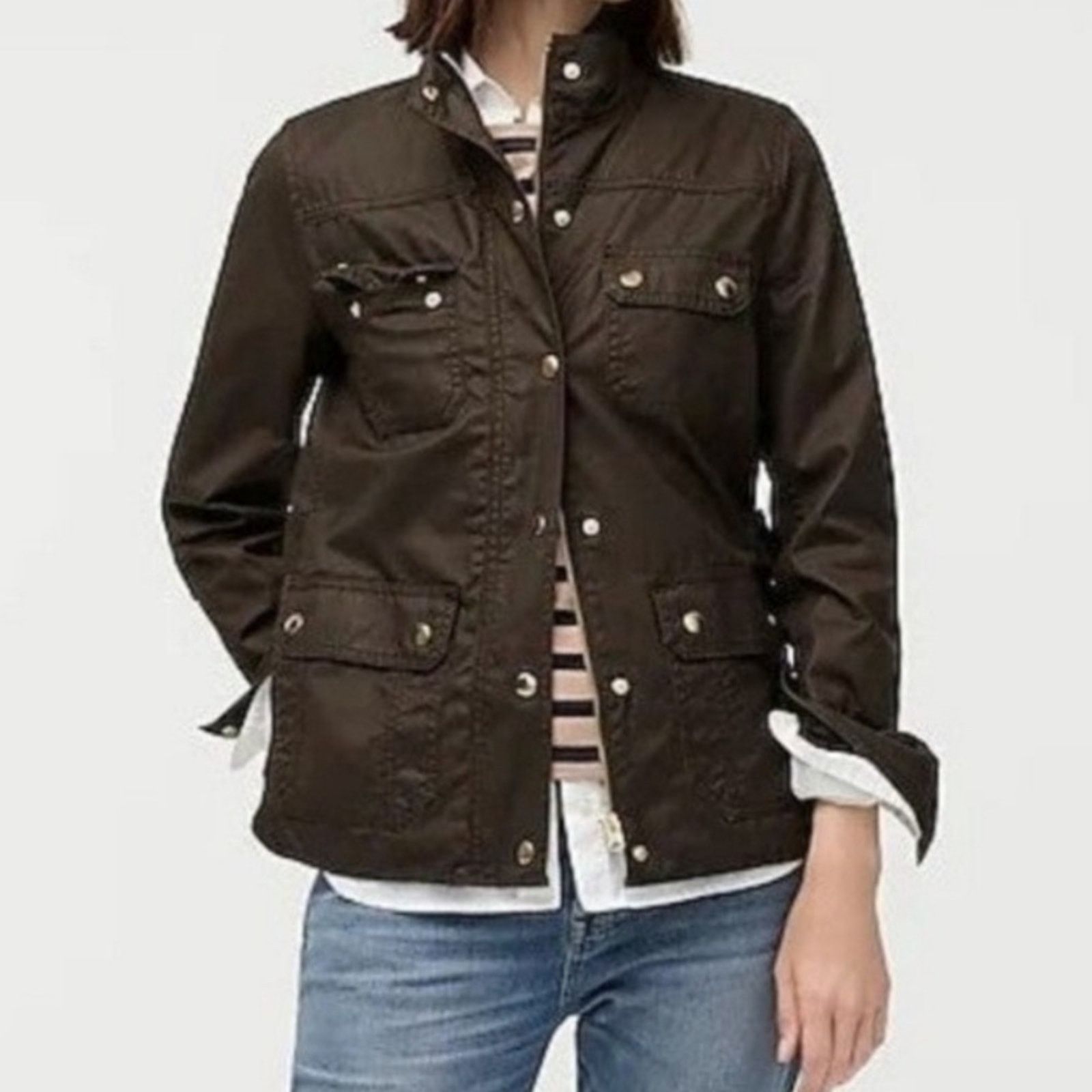 J.Crew J. Crew Downtown Field Utility Military Wax Jacket Size XS / US 0-2 / IT 36-38 - 4 Thumbnail