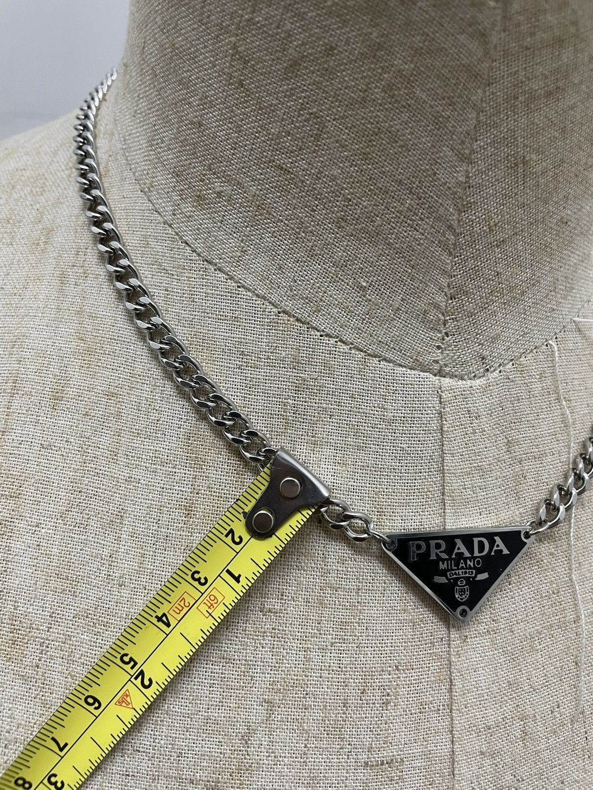 Jewelry Prada Symbole Reworked Pendant Prada Necklace Size ONE SIZE - 6 Thumbnail