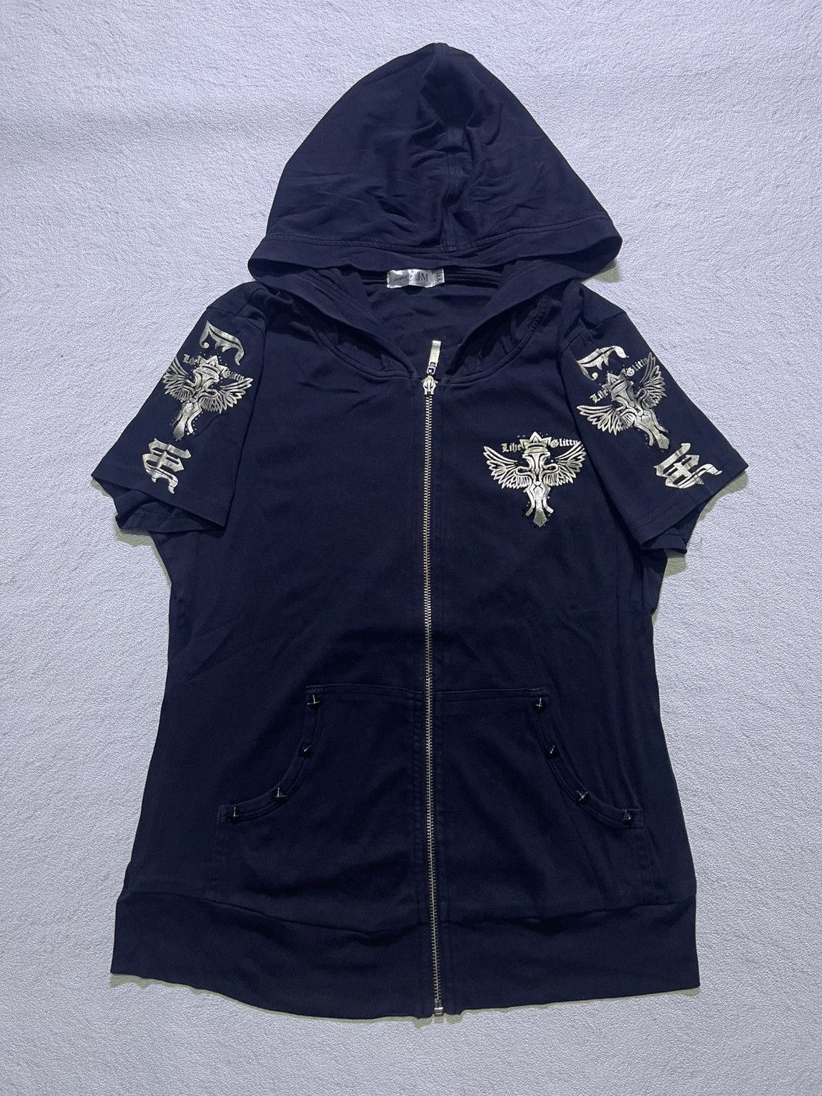 Japanese Brand Y2K JMSTYLE short sleeve tshirt full ziper motif Size M / US 6-8 / IT 42-44 - 4 Thumbnail