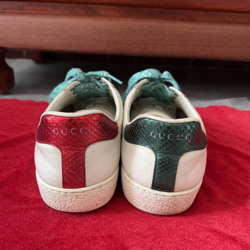 Gucci Gucci Ace Leather Fashion Sneakers for Men Size US 8.5 / EU 41-42 - 3 Thumbnail