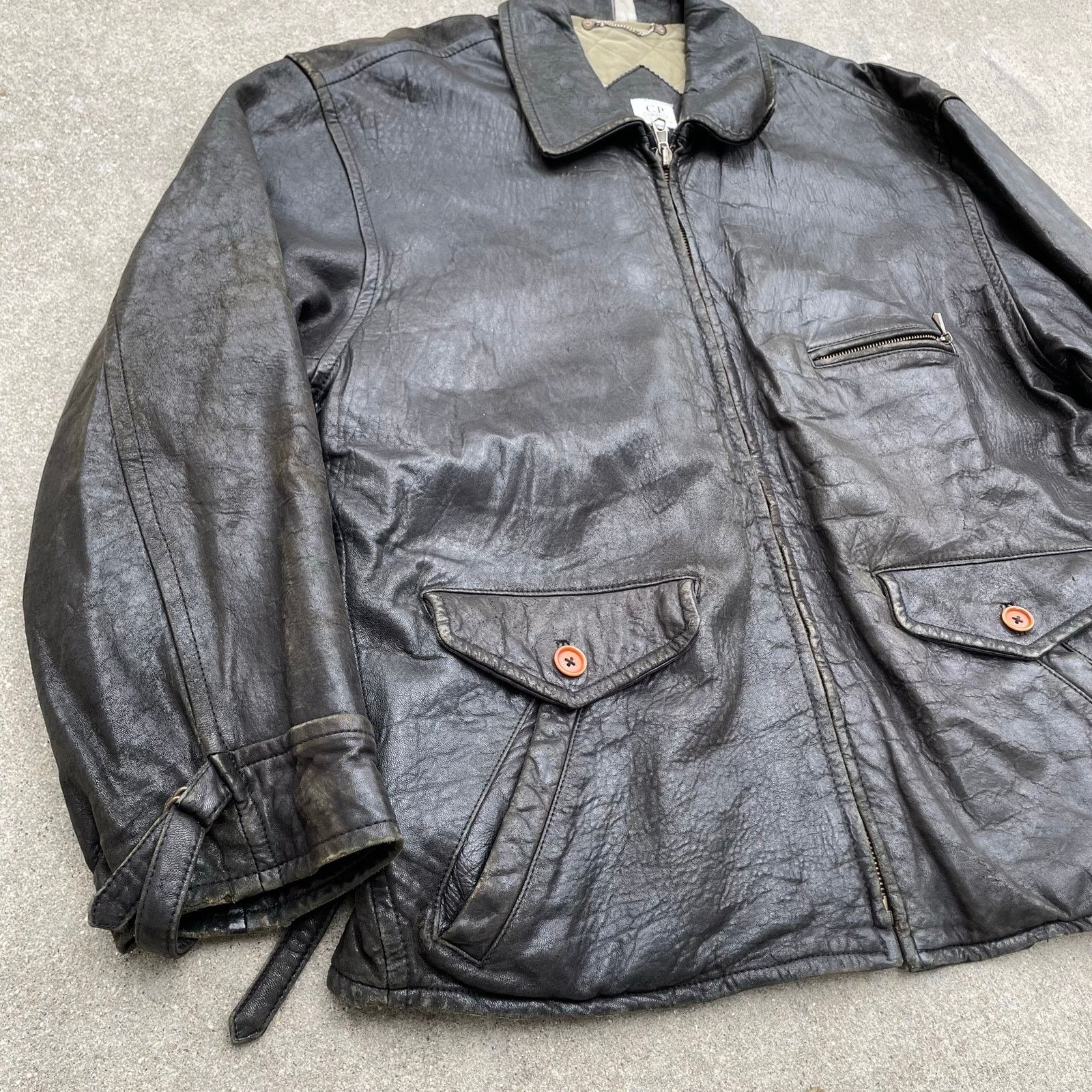 C.P. Company C.P. Company Massimo Osti Pelle Leather Jacket Black Mens L Size US L / EU 52-54 / 3 - 3 Thumbnail