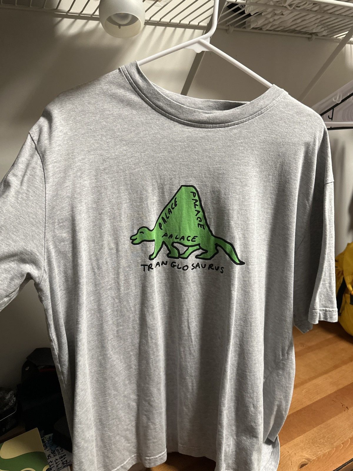 Palace Palace Trianglosaurus T shirt XL cotton gray Size US XL / EU 56 / 4 - 4 Thumbnail