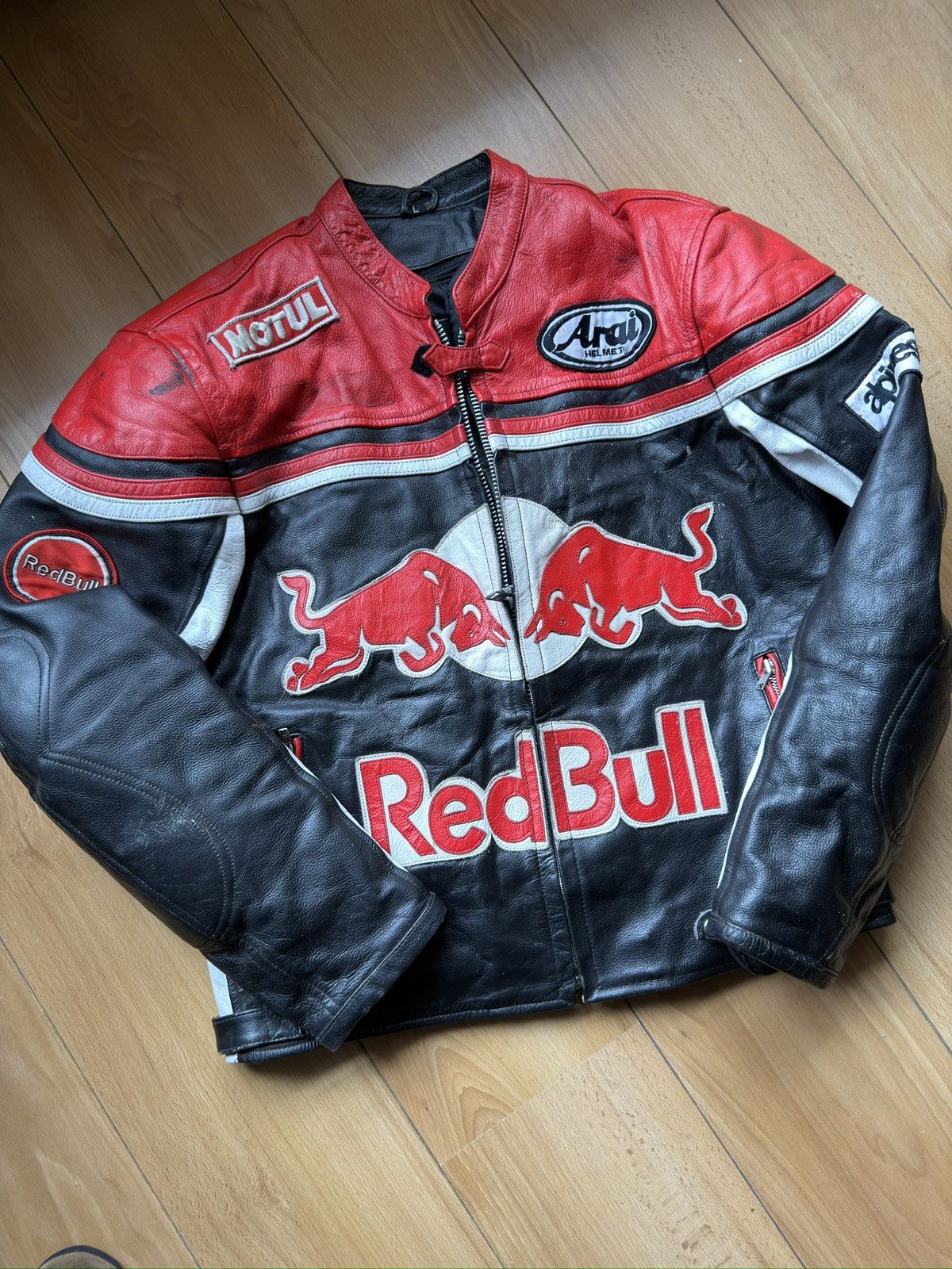 Red Bull Real leather red bull racing biker jacket Size US L / EU 52-54 / 3 - 5 Thumbnail