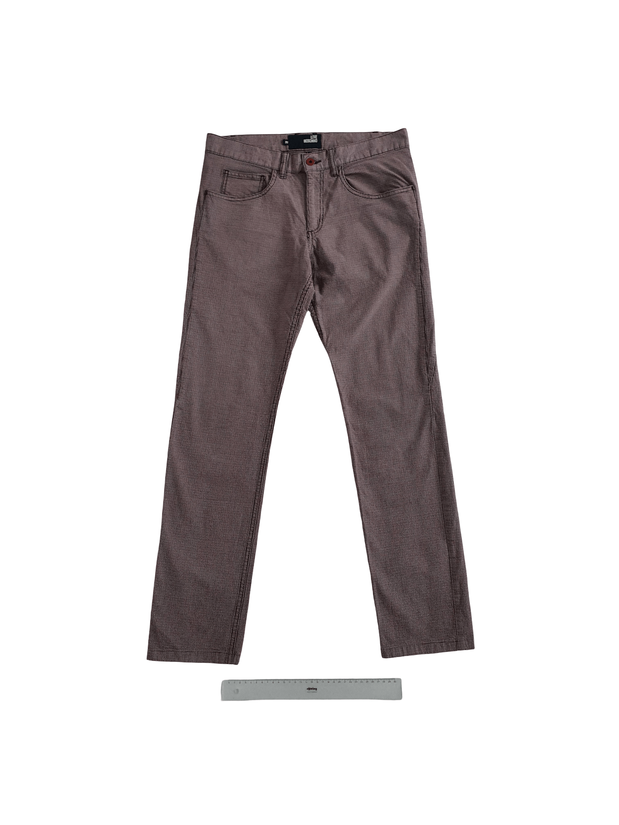 Moschino 5 Pocket Style Pants Trousers (Houndstooth, Tapered) Size US 31 - 1 Thumbnail
