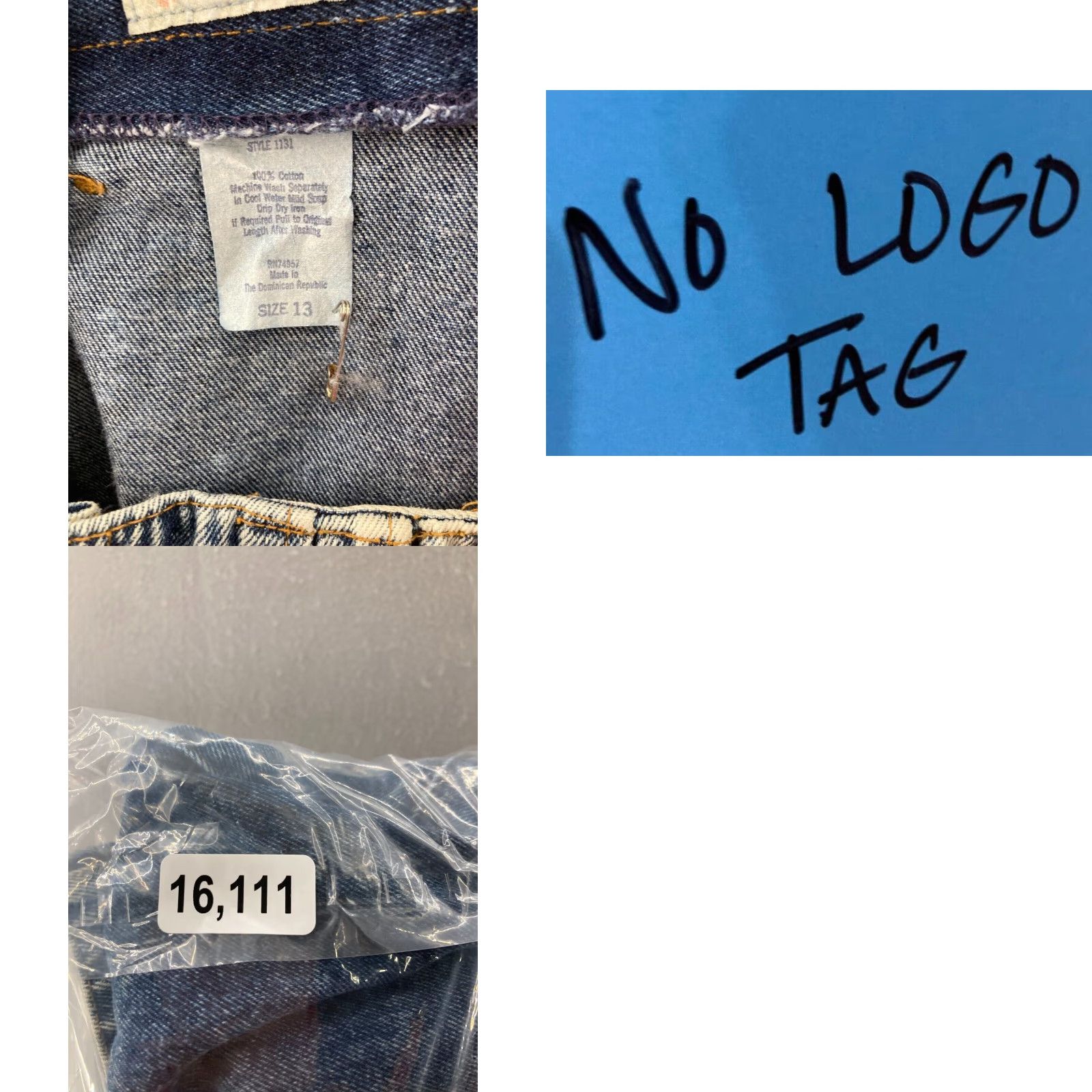Denime VINTAGE Fragile Denim Skirt Womens 13 Blue Stonewashed A-Line 80s 90s Womens Size 34" / US 12 / IT 48 - 8 Thumbnail