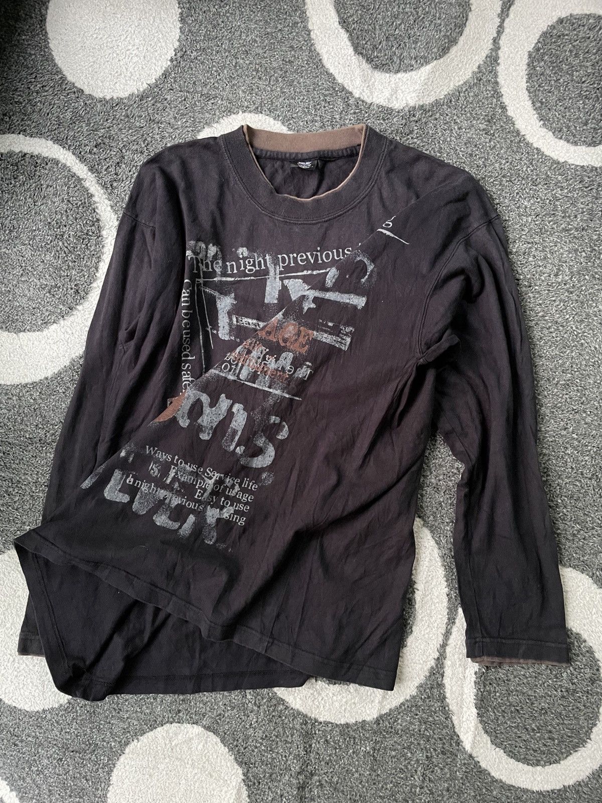 If Six Was Nine × Japanese Brand × Le Grande Bleu (L.G.B.) COLLINS JAPANESE POEM LONG SLEEVE Size US XL / EU 56 / 4 - 5 Thumbnail