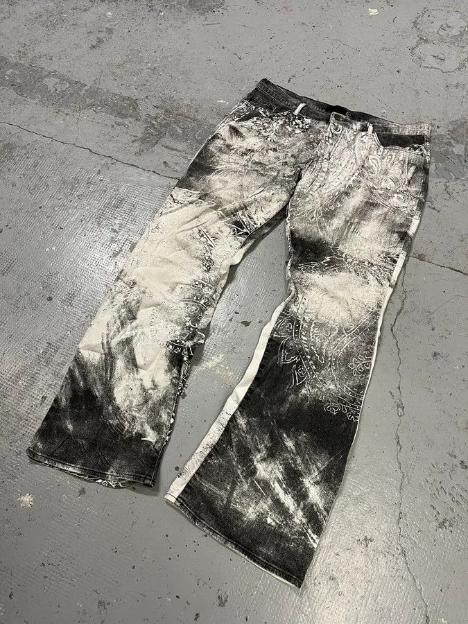 Just Cavalli AW2003 Cavalli Spiritual Astro Black & White Pants Size 31" - 8 Thumbnail