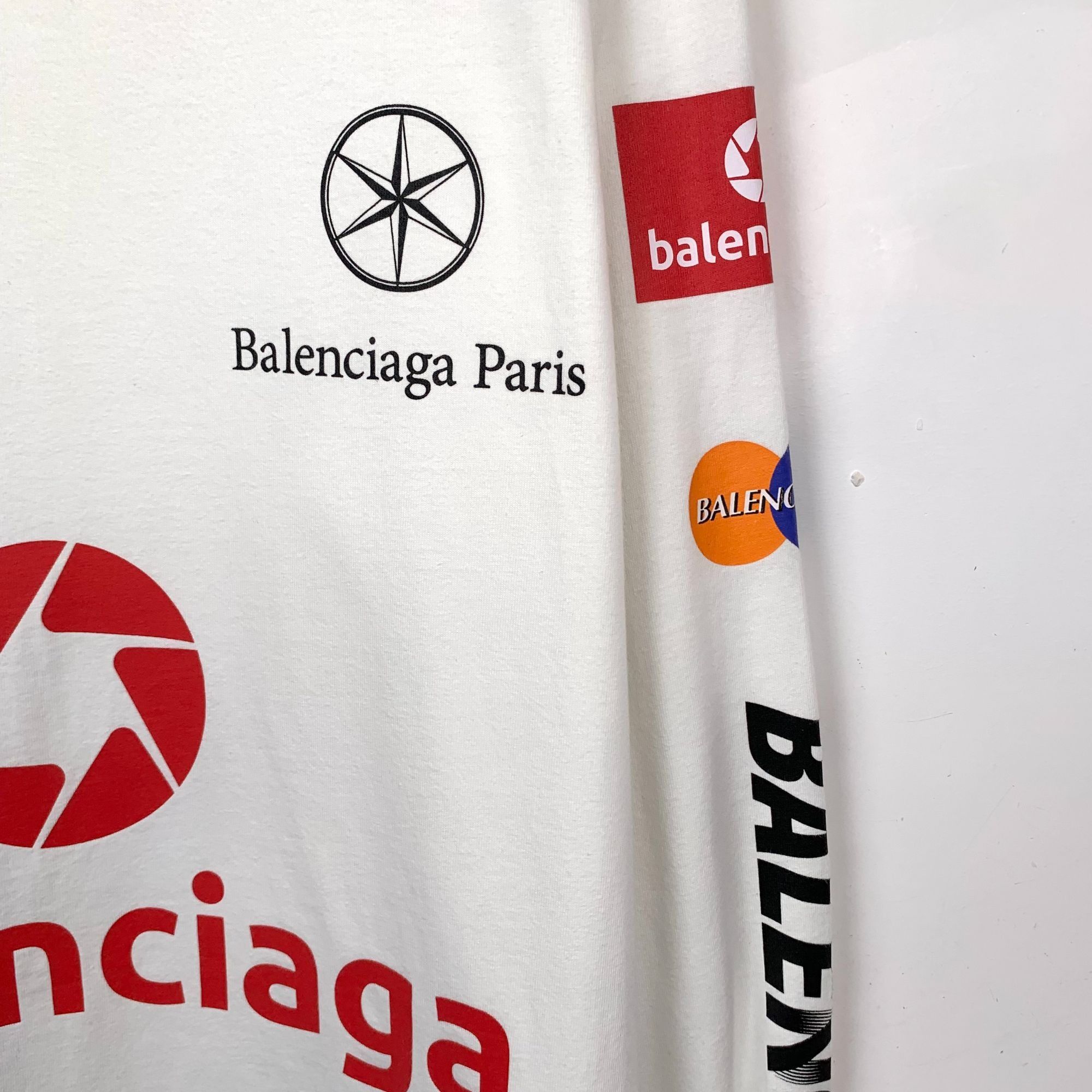 Balenciaga Balenciaga 2023 White Logo Print Cotton Long Sleeve Sweatshi Size L / US 10 / IT 46 - 6 Thumbnail