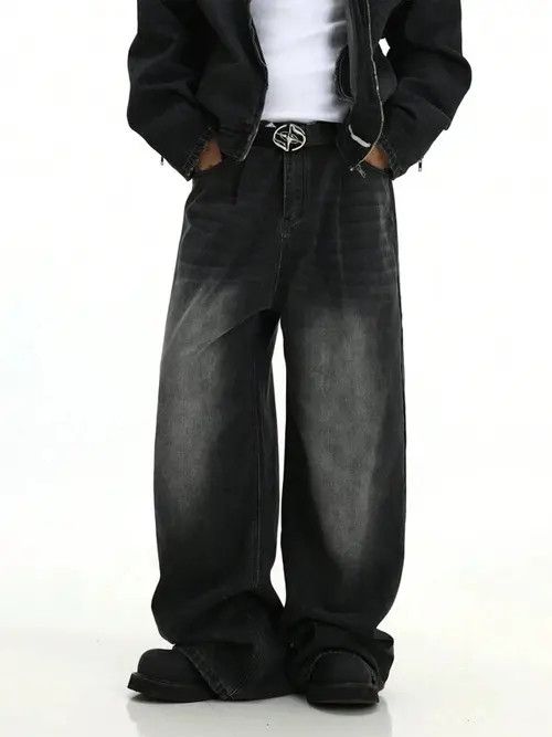 Japanese Brand Skater Washed Retro Baggy Y2k Denim Jeans Size US 36 / EU 52 - 2 Thumbnail