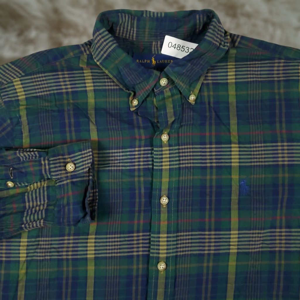 Ralph Lauren Ralph Lauren Shirt Mens Large Blue Plaid Pony Button Up Long Sleeve Size US L / EU 52-54 / 3 - 1 Thumbnail