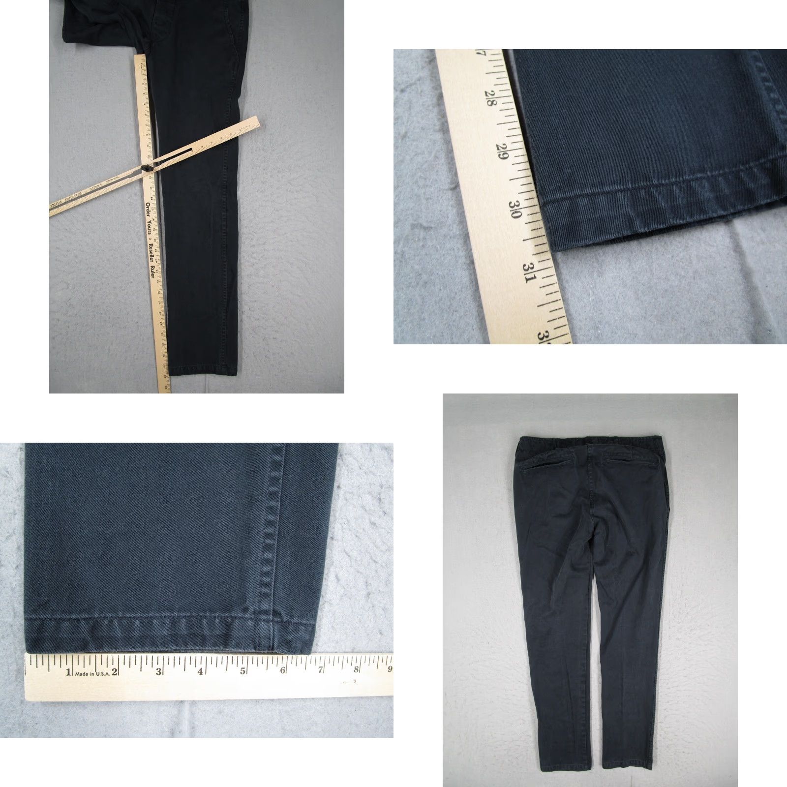 Vintage Wings + Horns Pants Mens 29x30 Gray Slim Fit Cotton Chino Made In Canada Casual Size US 29 - 8 Thumbnail