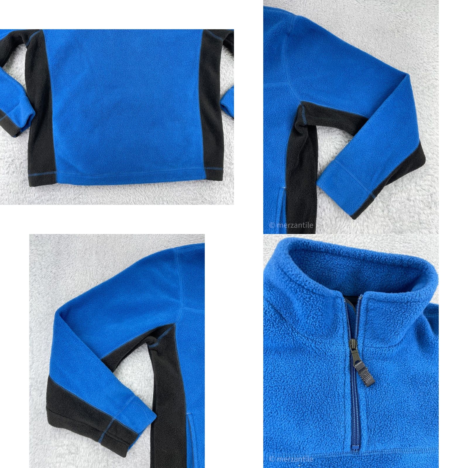 Gap GAP Men Sweater M Blue 1/4 Zip Mock Neck Long Sleeve Polyester Fleece Shirt Size US M / EU 48-50 / 2 - 8 Thumbnail