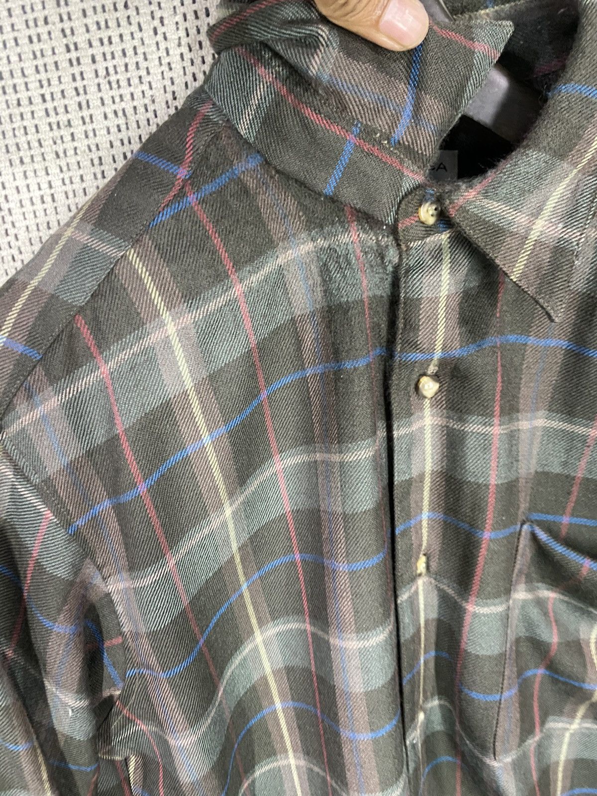 Balenciaga Vintage 90s balenciaga woolshirt button check hard to find Size US M / EU 48-50 / 2 - 7 Thumbnail