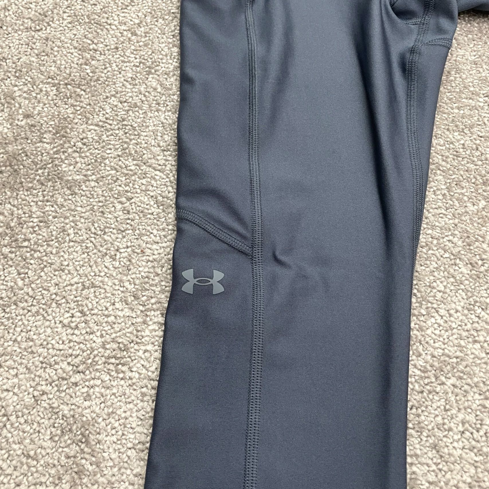 Under Armour VINTAGE Under Armour Compression Leggings Womens Small Blue Athletic Active Yoga 24x24 Size 28" / US 6 / IT 42 - 4 Thumbnail