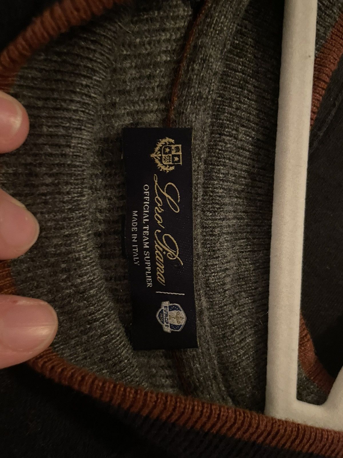 Loro Piana RETAIL $1800 RYDERS CUP cashmere girocollo sweater Size US L / EU 52-54 / 3 - 3 Thumbnail