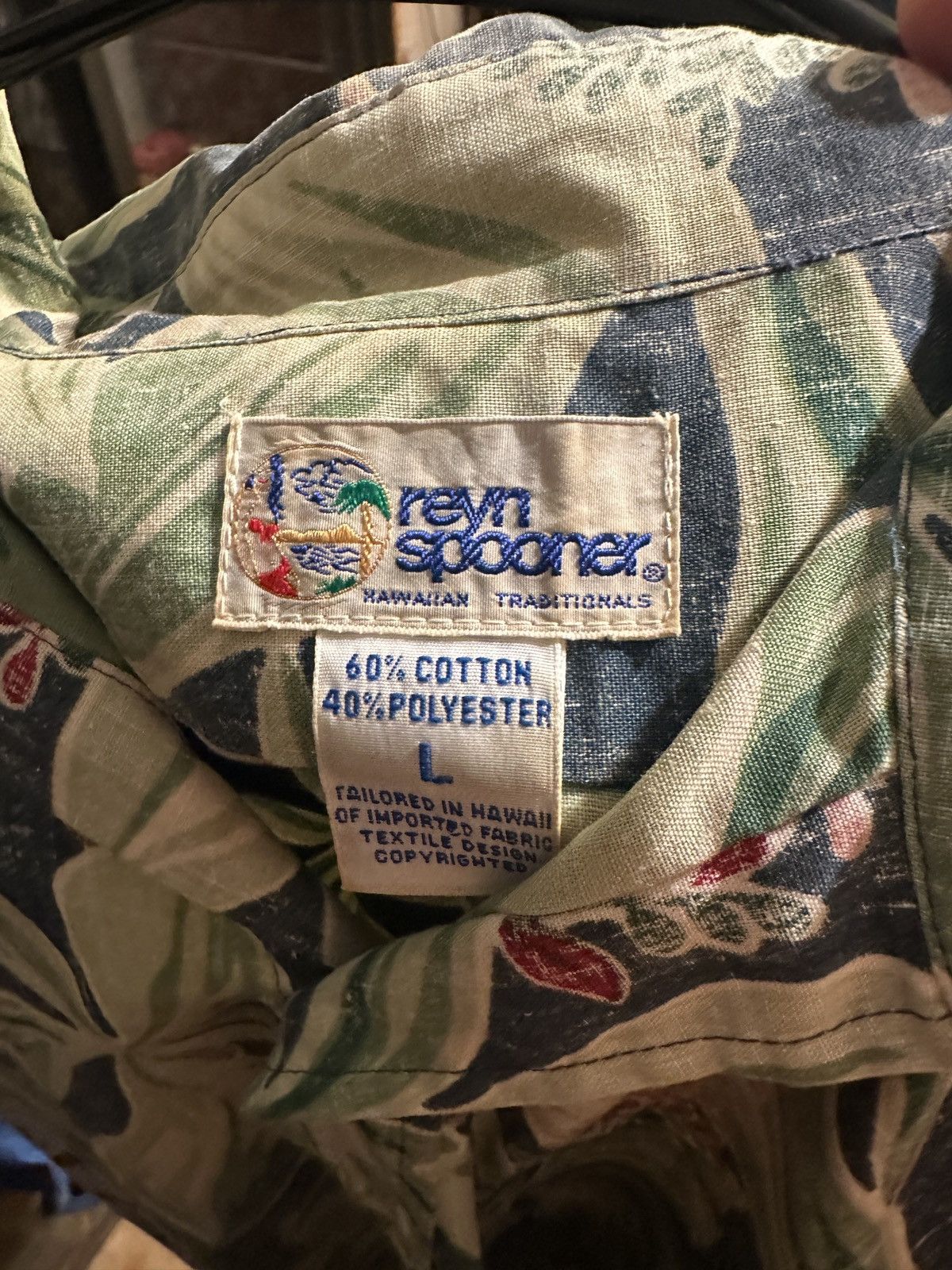 Reyn Spooner PreOwned Reyn Spooner Blue/Green Hawaiian Print Men's L Size US L / EU 52-54 / 3 - 4 Thumbnail