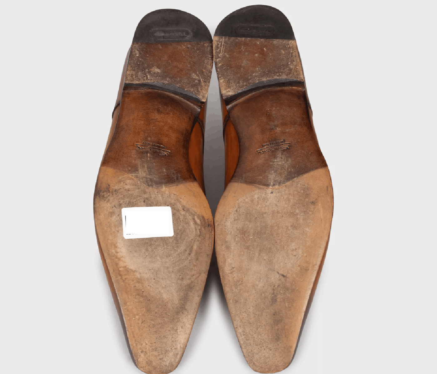 Santoni Santoni Men’s Brown Square Toe Leather Shoes Size US 10 / EU 43 - 5 Thumbnail