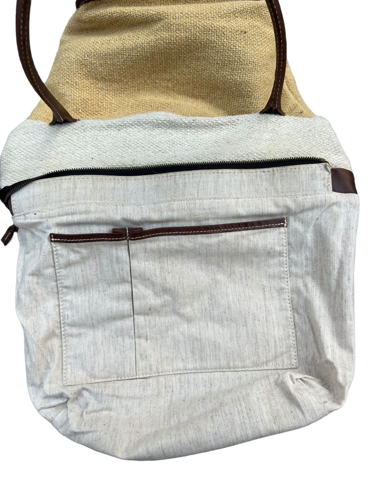 Leather Vintage Genten Japan RIRI Zipper With Leather Handle Bag Size ONE SIZE - 14 Thumbnail