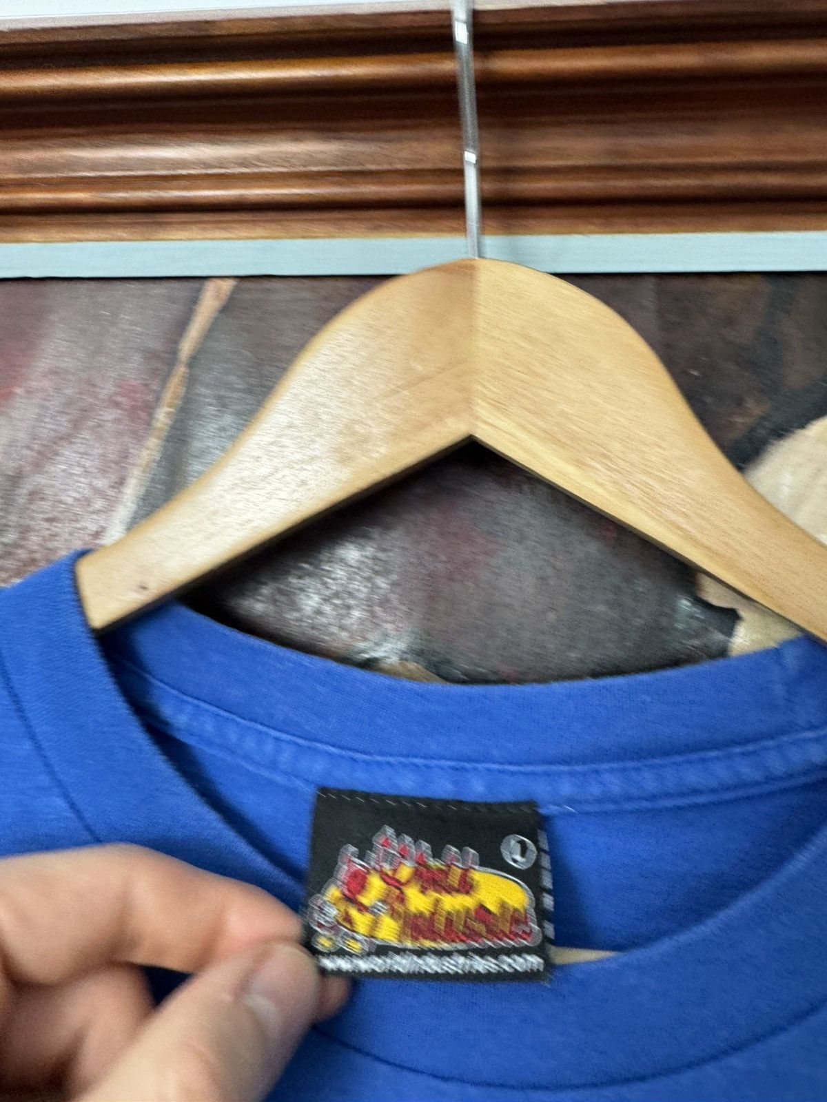Hook-Ups Vintage 90s Blue Skate Tee World Industries Rare Hype Sk8 Size US L / EU 52-54 / 3 - 5 Thumbnail