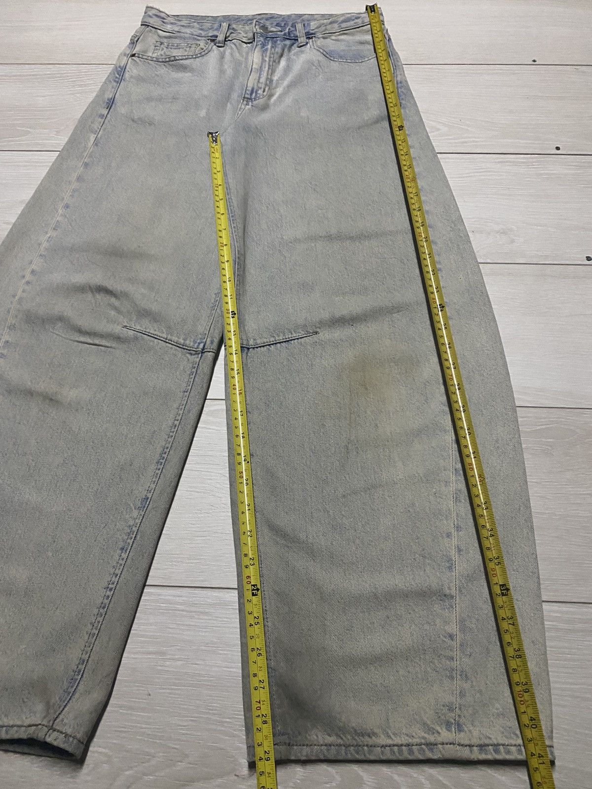 GU × Maison MIHARA YASUHIRO Vintage Gu Denim Mud Wash Super Baggy Jeans Size US 30 / EU 46 - 10 Thumbnail