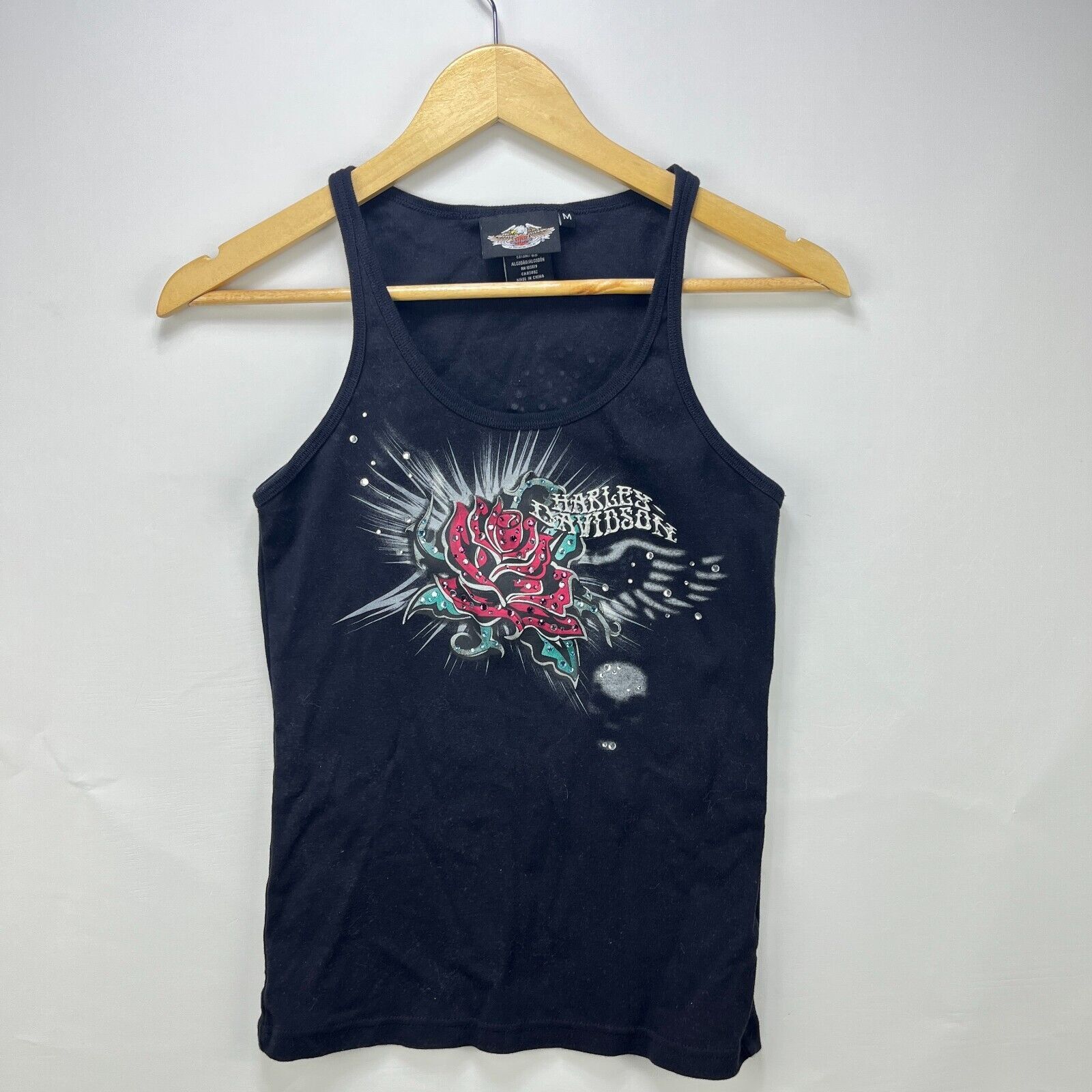 Vintage Vintage Y2K Harley Davidson Flower Tank Top Womens Medium Size M / US 6-8 / IT 42-44 - 1 Thumbnail