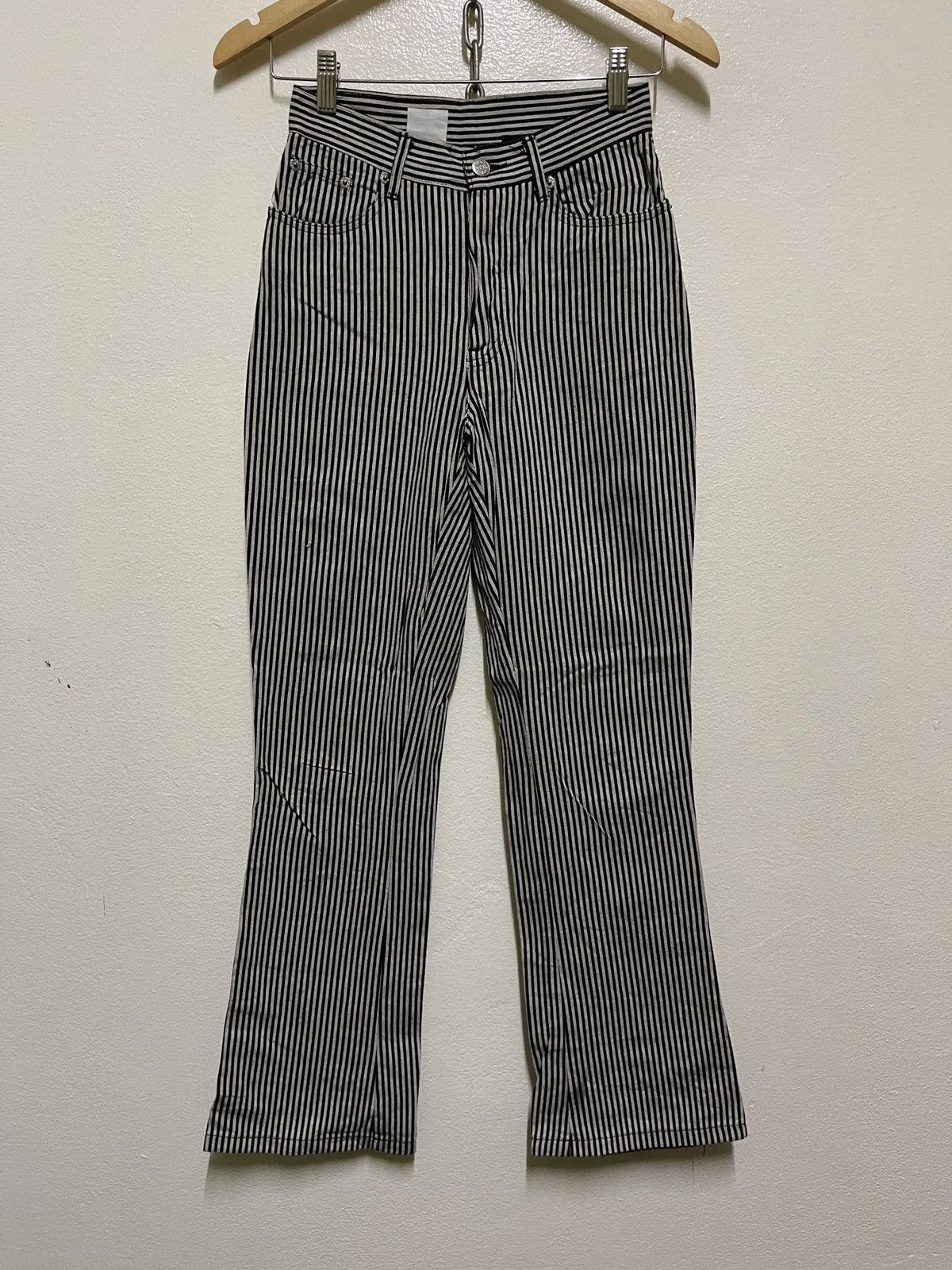 Agnes b Striped Jeans