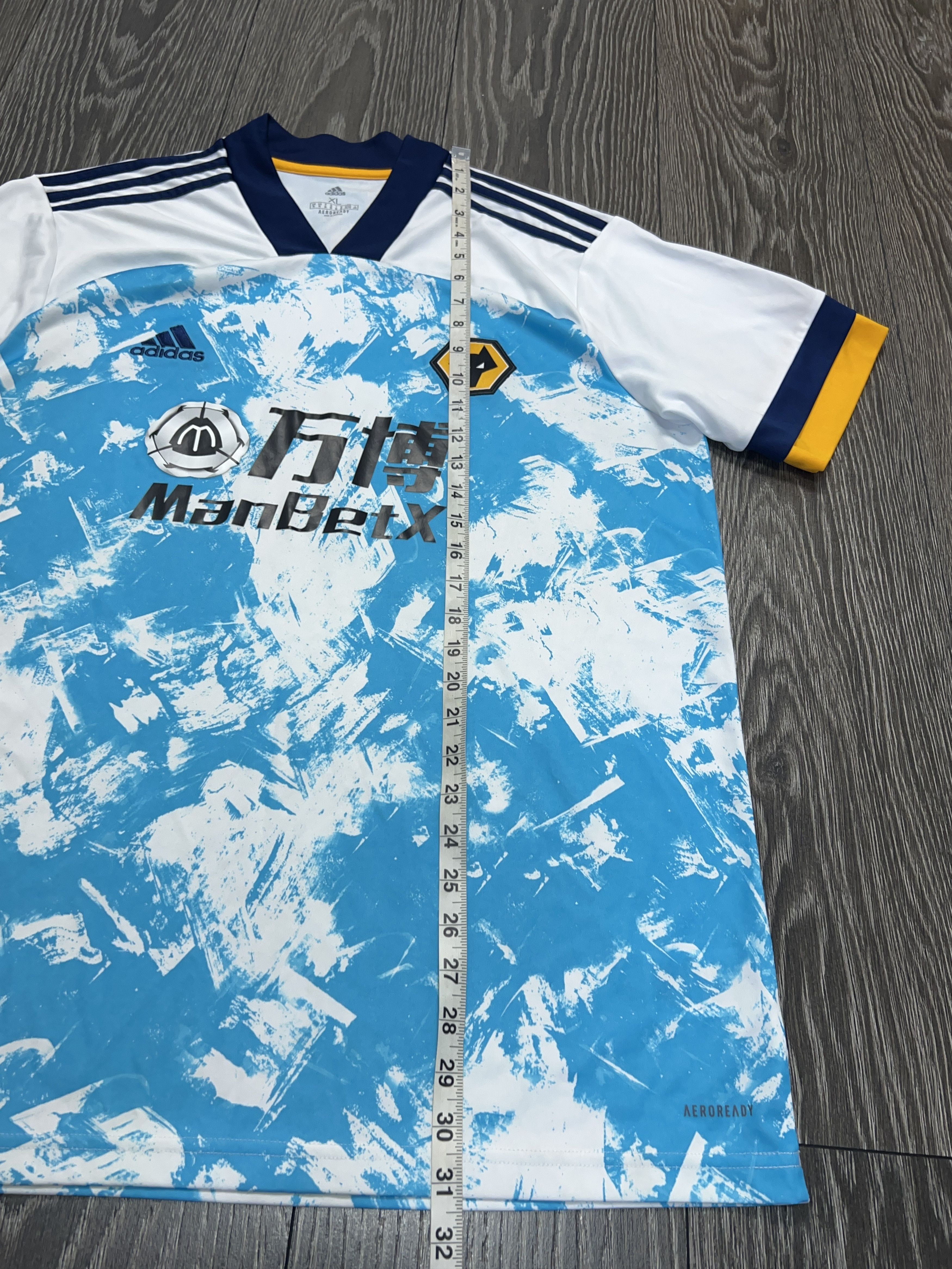 Adidas Wolverhampton Wanderers 2020/21 Football Soccer Shirt Jersey Size US XL / EU 56 / 4 - 9 Thumbnail